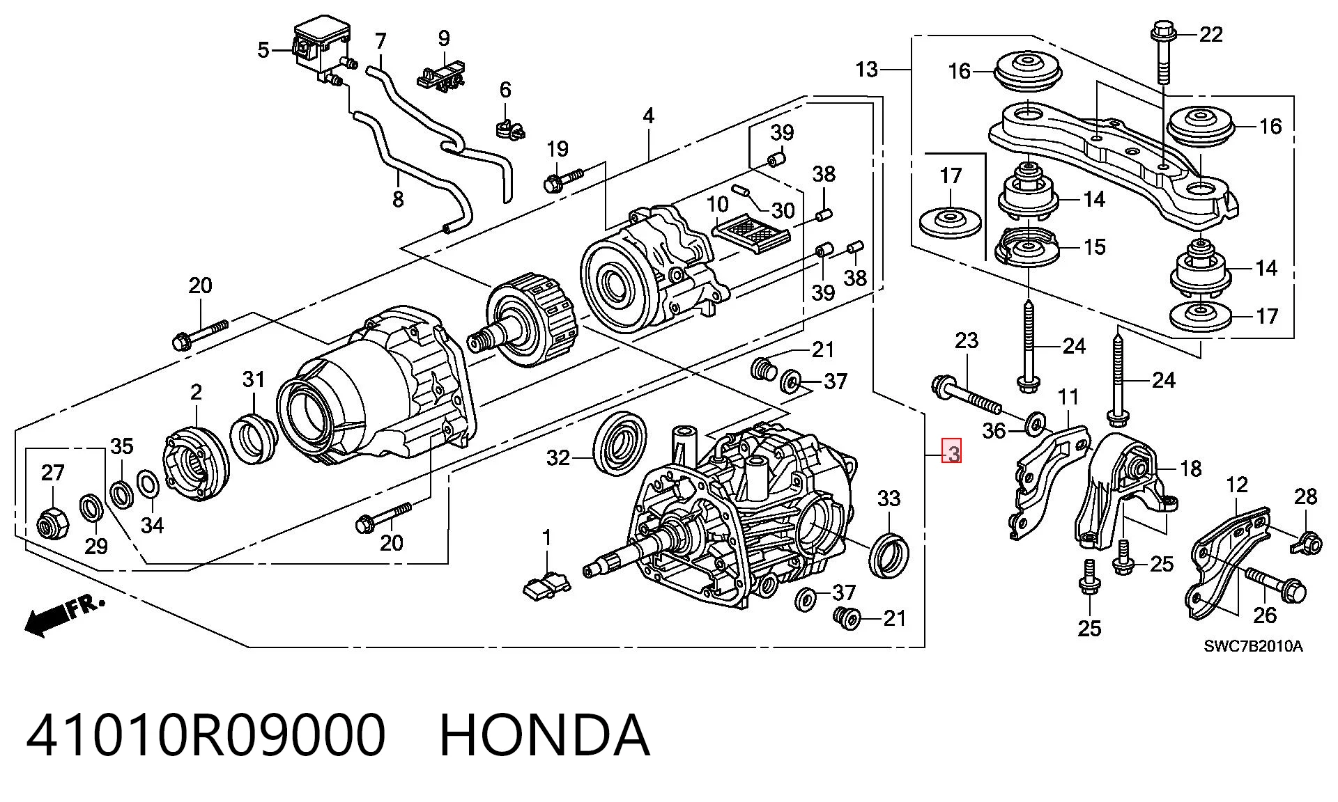 41010R09000 Honda Задній редуктор