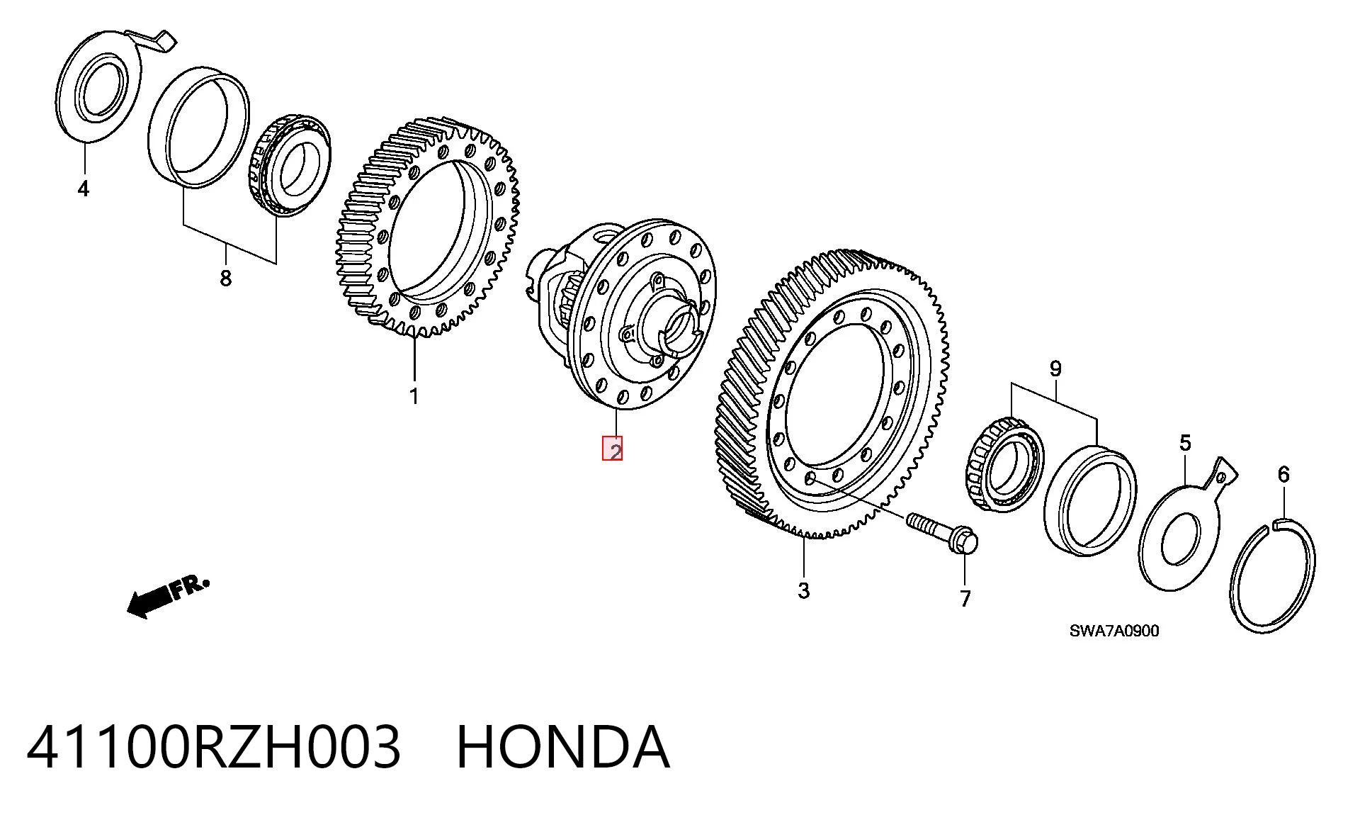 41100RZH003 Honda 