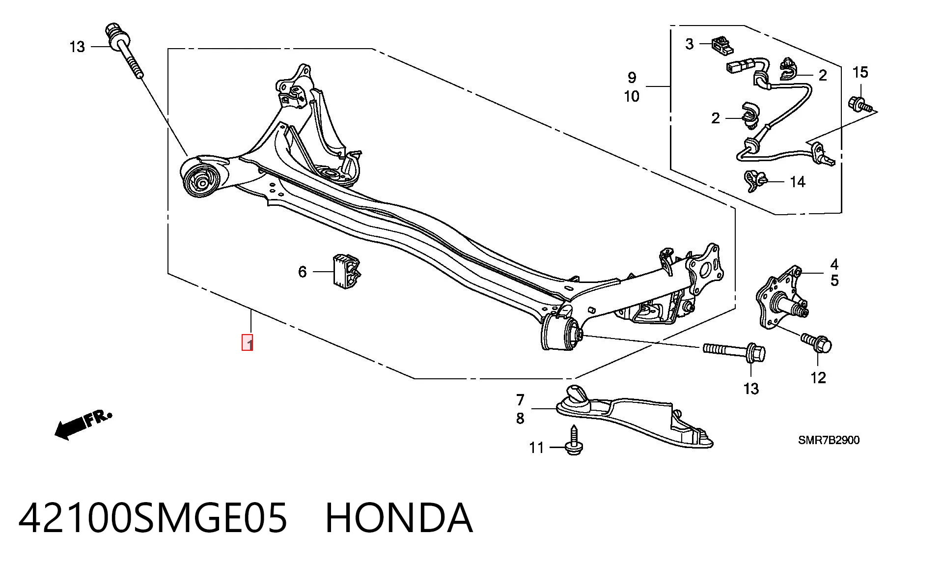 42100SMGE05 Honda Підвіска задня