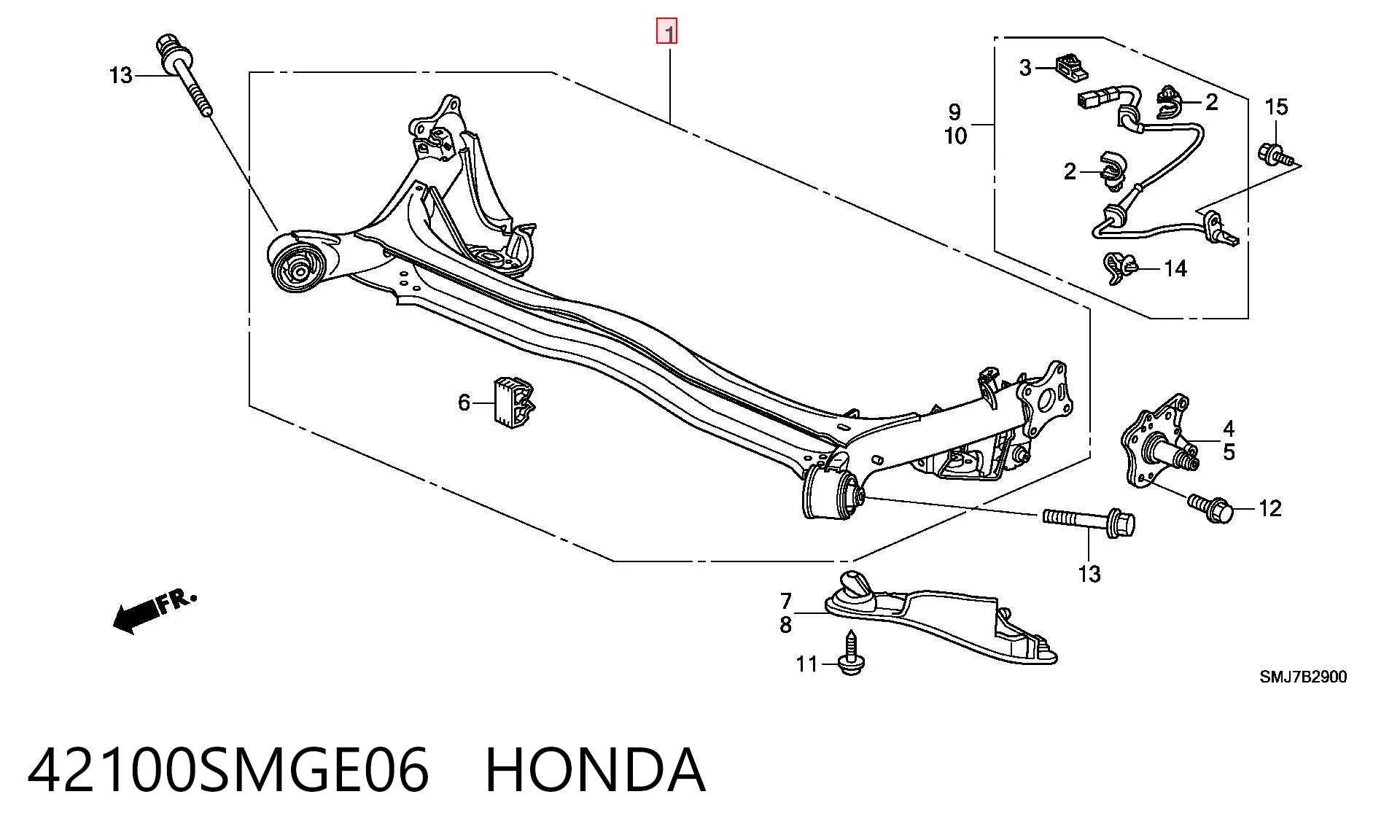 42100SMGE06 Honda Підвіска задня