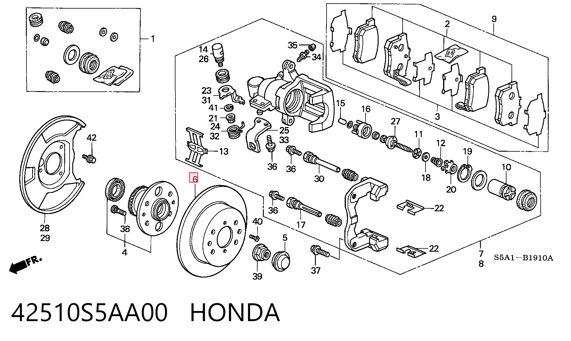 42510S5AA00 Honda