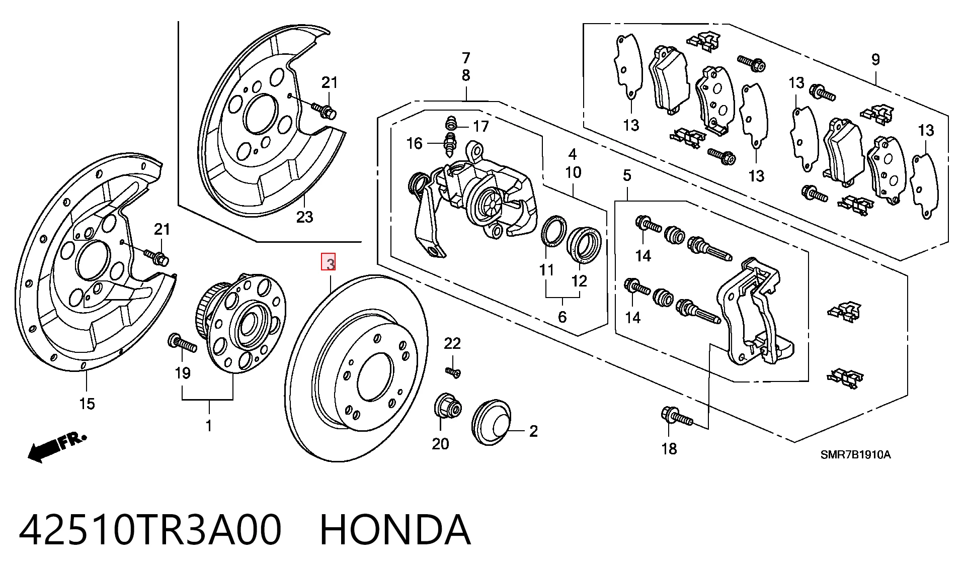 42510TR3A00 Honda Дискові гальма