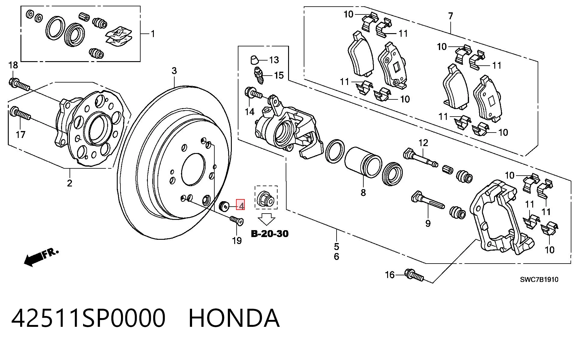 42511SP0000 Honda 