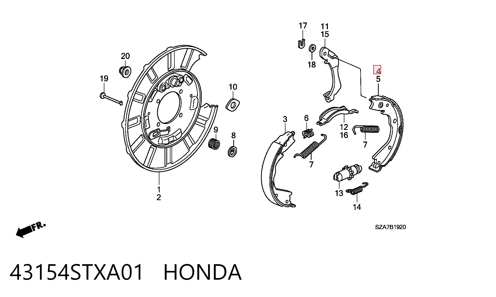 43154STXA01 Honda 