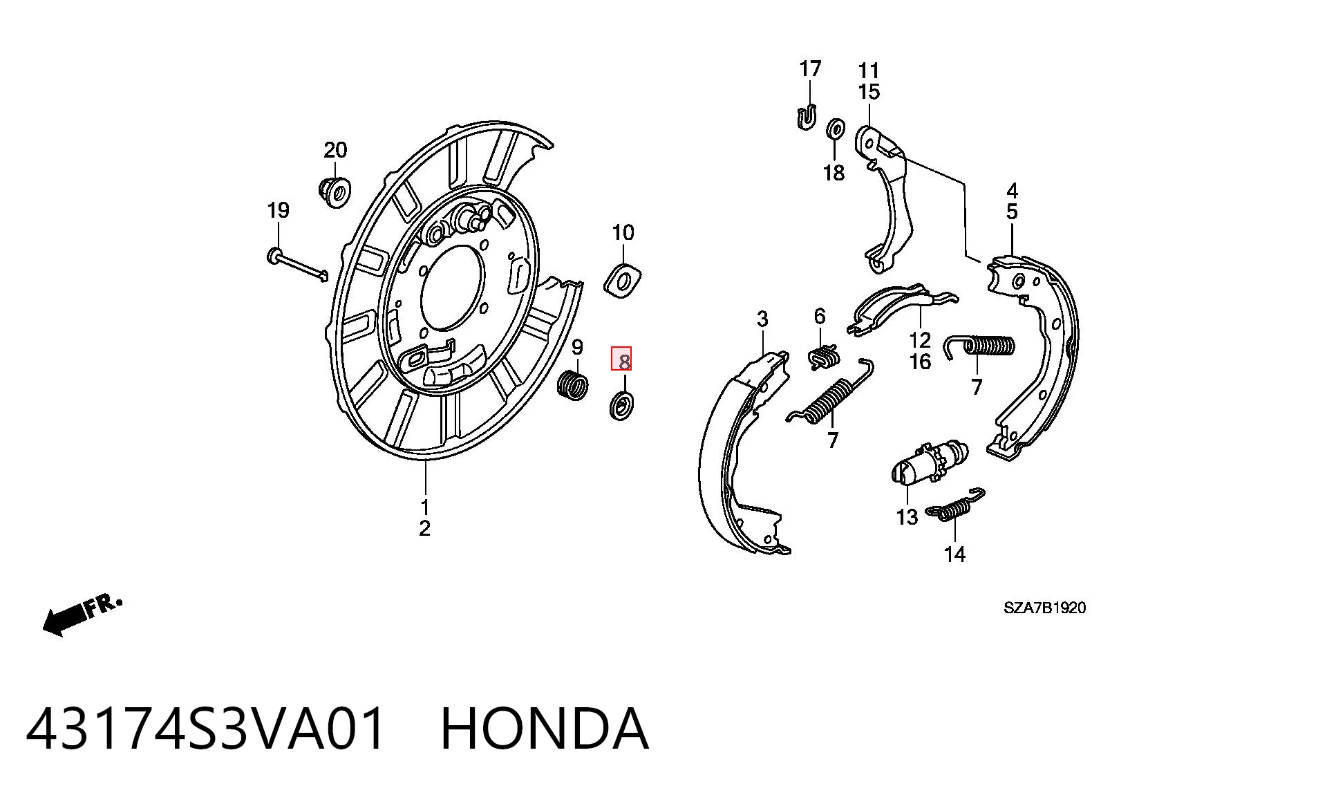 43174S3VA01 Honda 