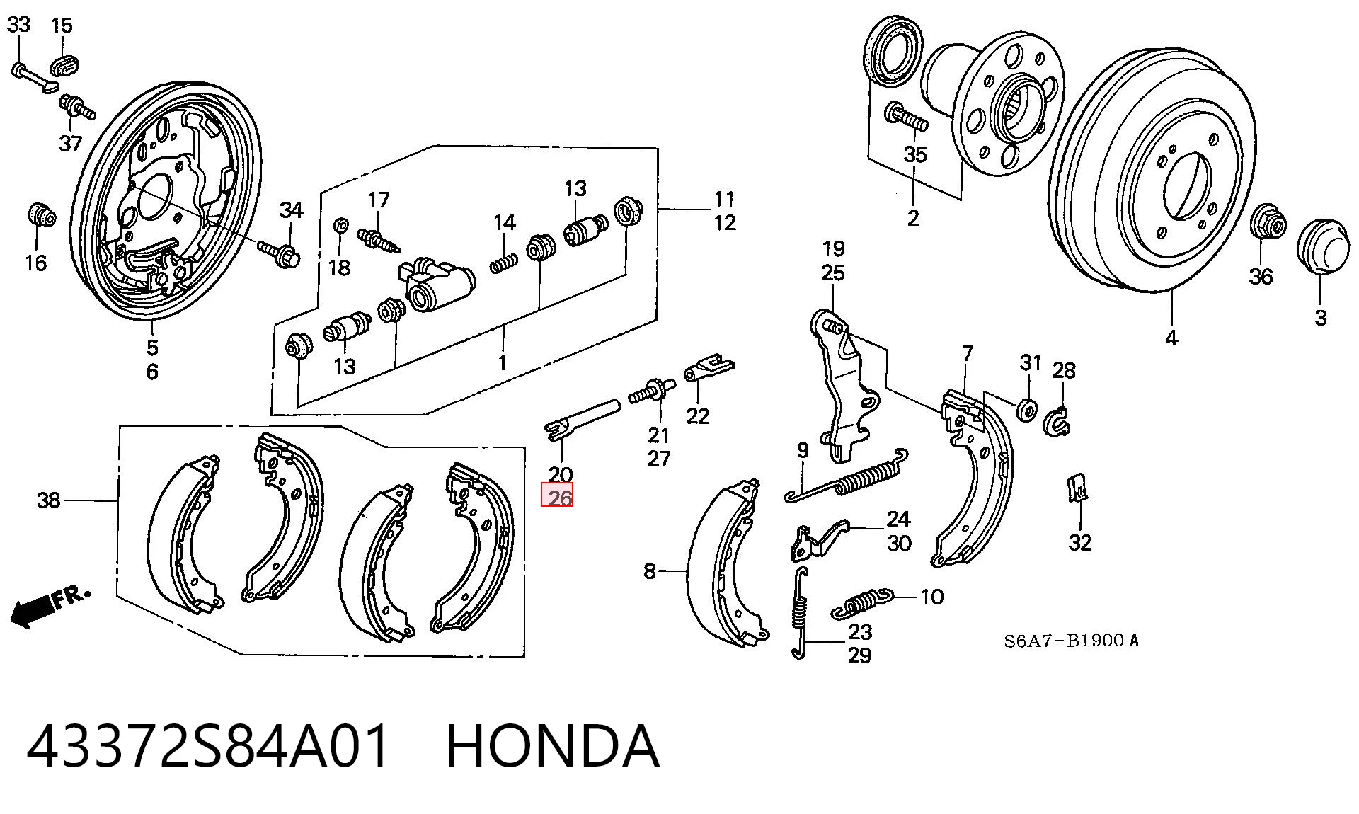 43372S84A01 Honda 