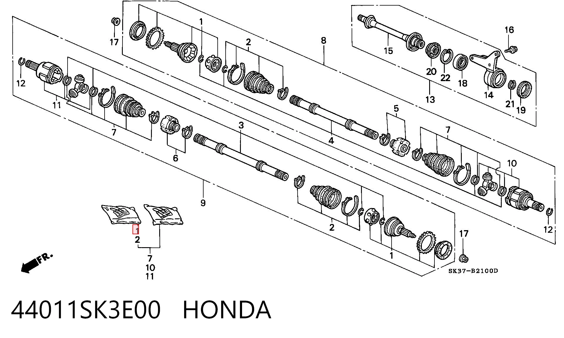 Граната зовнішня на Honda Concerto  HW