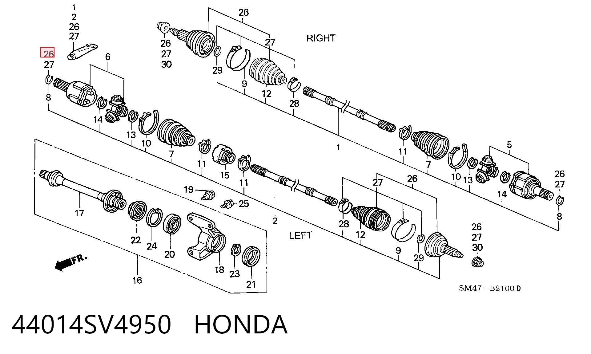 44014SV4950 Honda