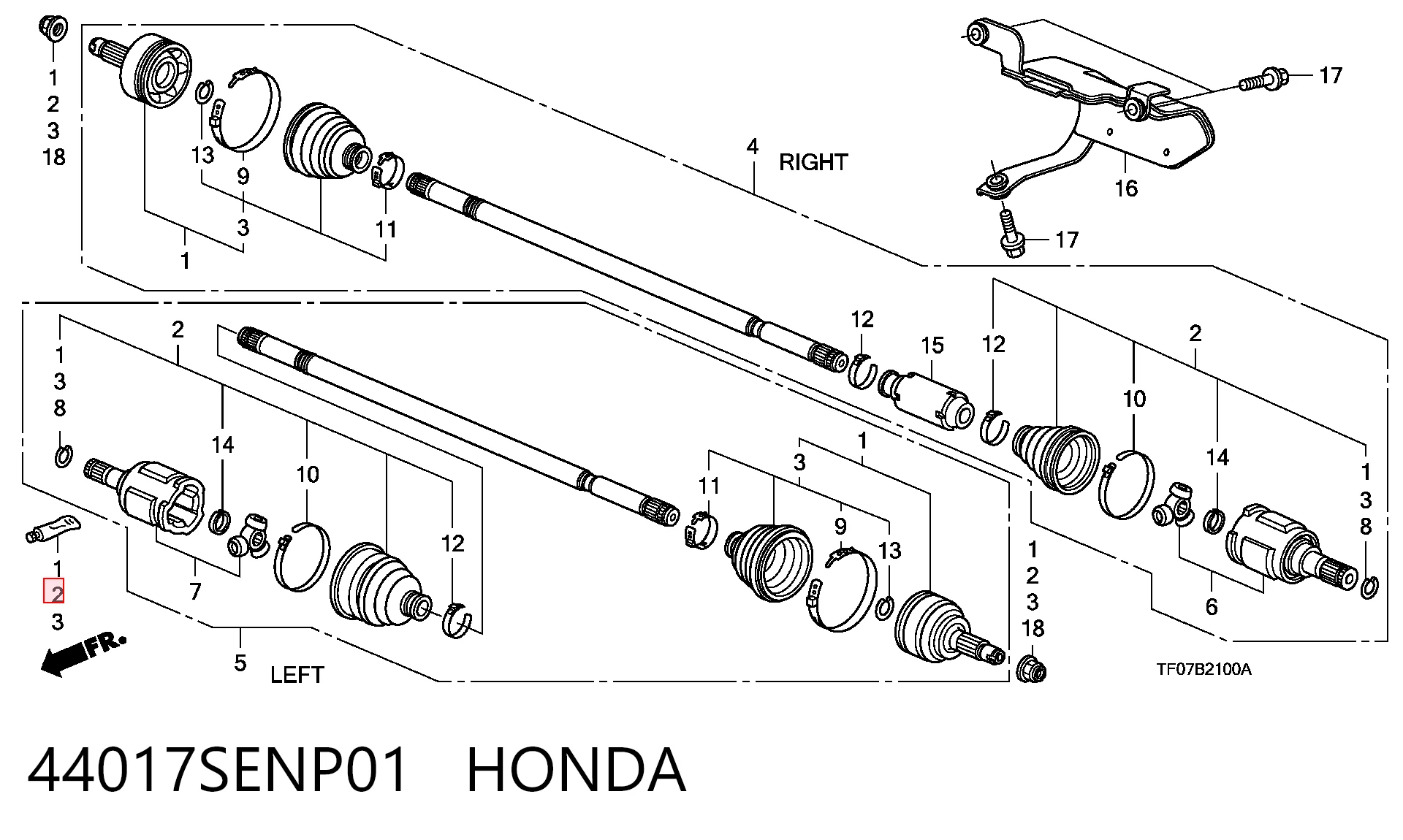 Пильник гранати внутрішній, передній півосі Honda Civic VIII седан (FD, FA) (2005 - 2013) ціна, від 7.22 USD