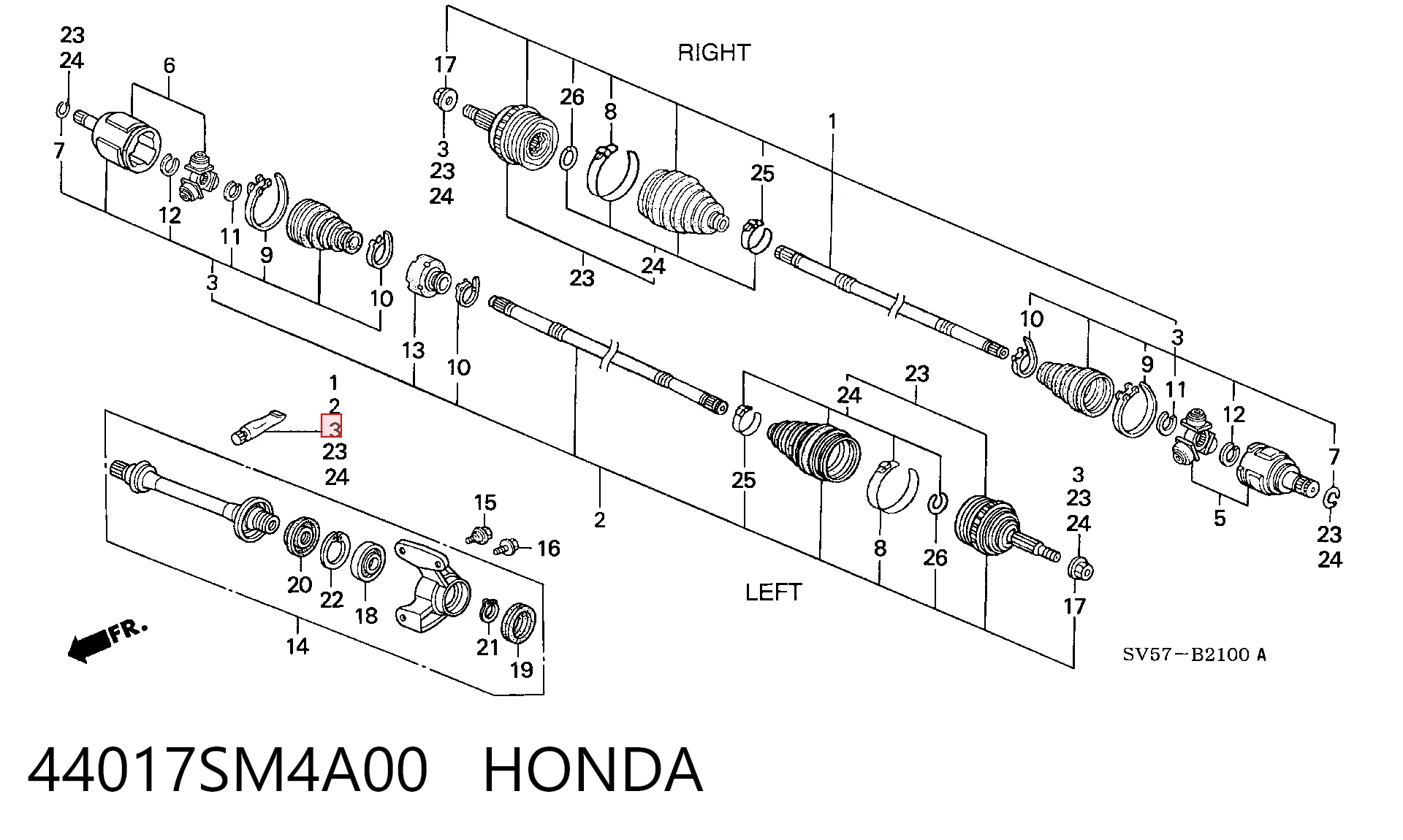 Пильник гранати внутрішній, передній півосі Honda Accord VI седан (CG) (1998 - 2003) ціна, від 10.13 USD