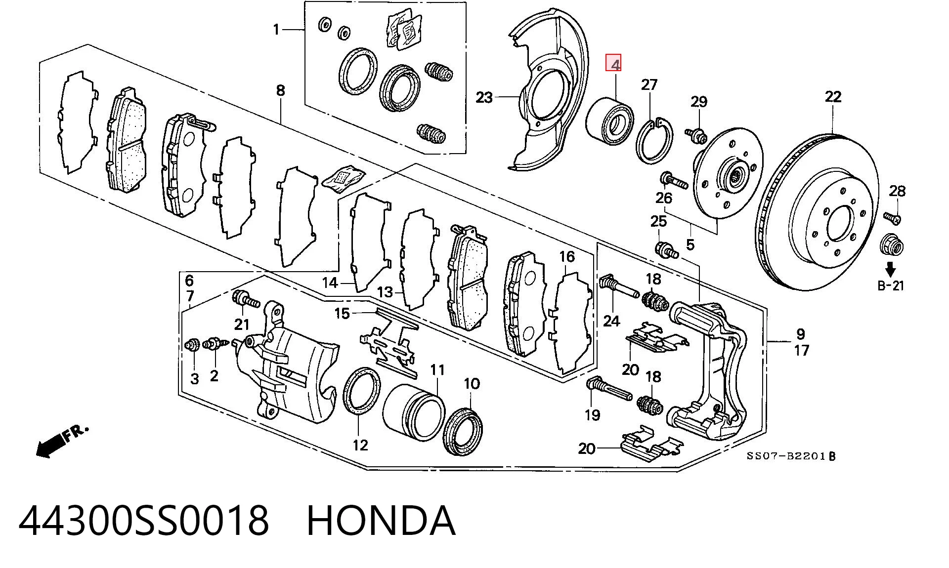 Комплект підшипник маточини передньої Japan Cars H14013 ціна, від 27.15 USD