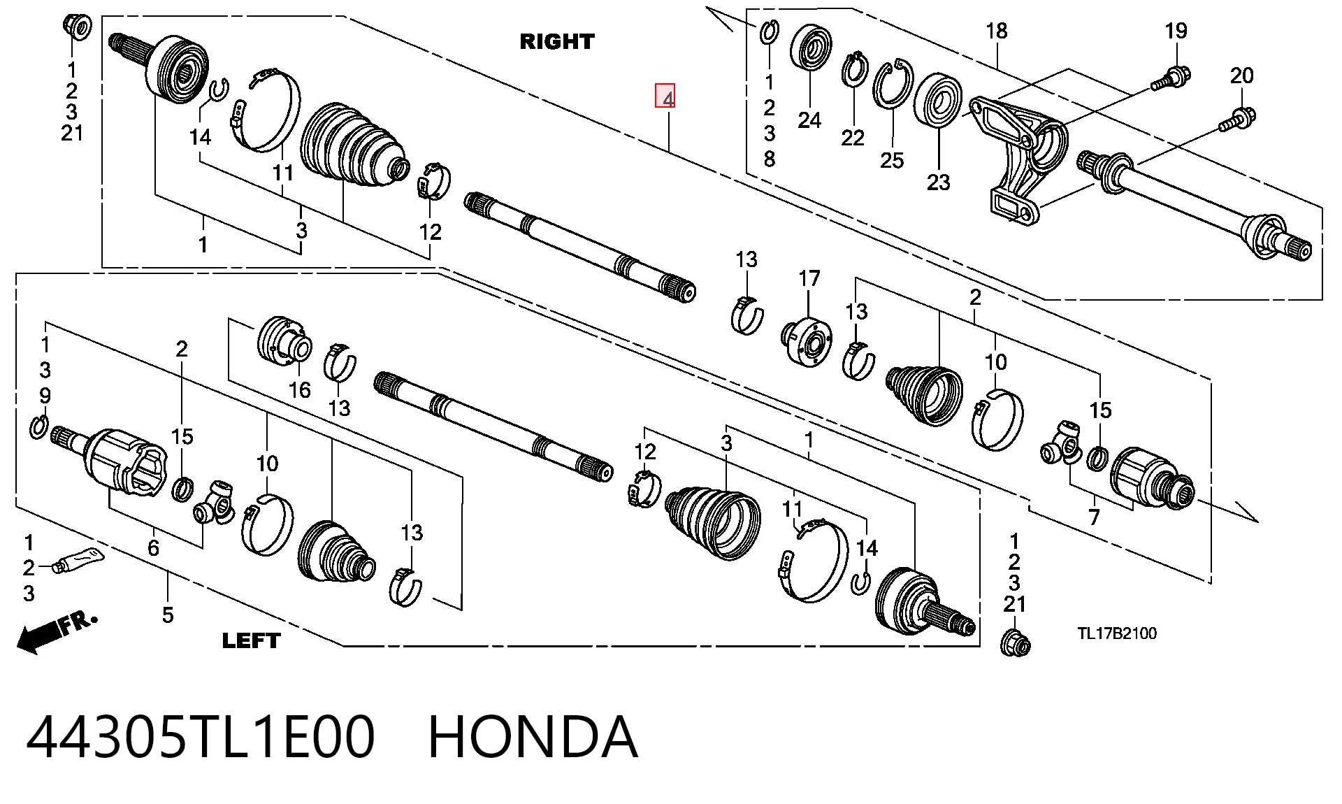 Піввісь права BB4553 Posterparts