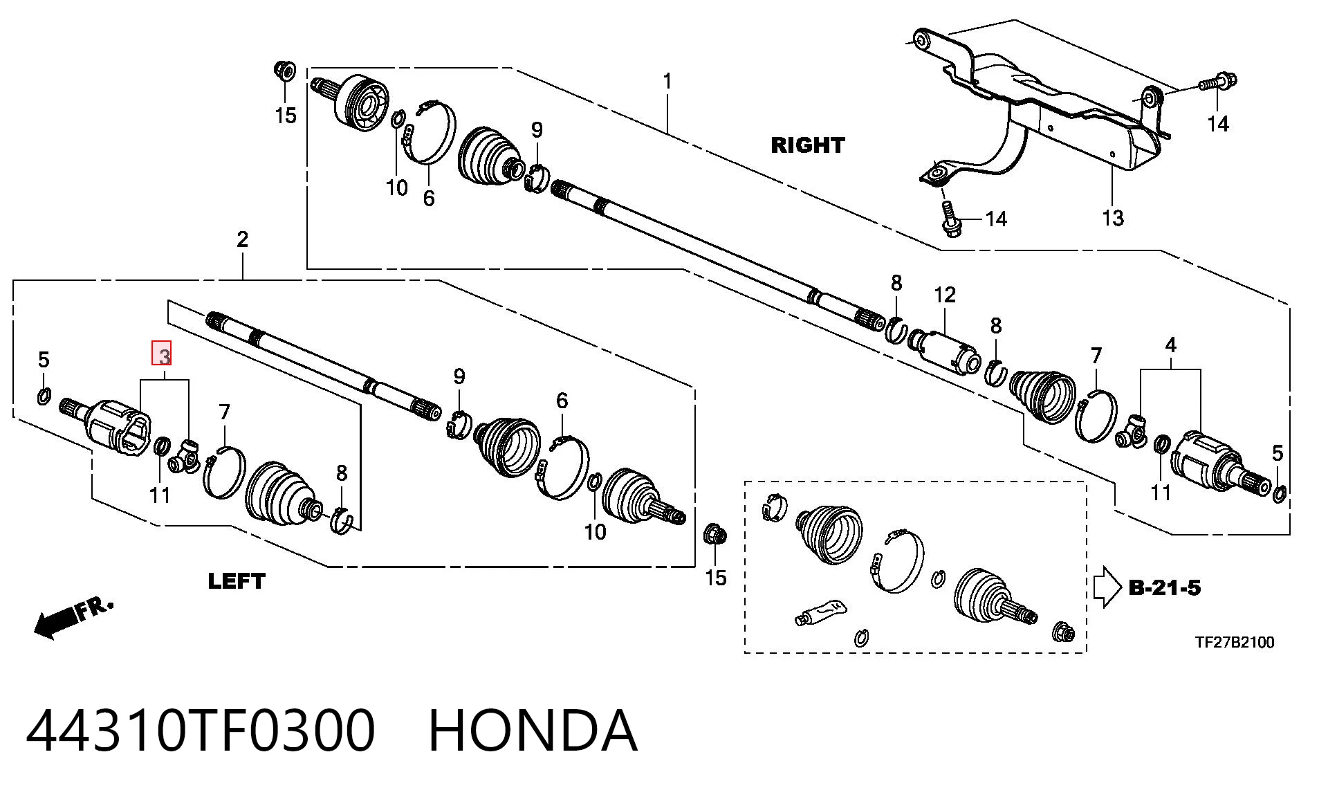44310TF0300 Honda 