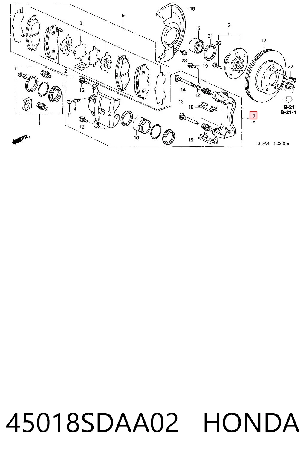 45018SDAA02 Honda 