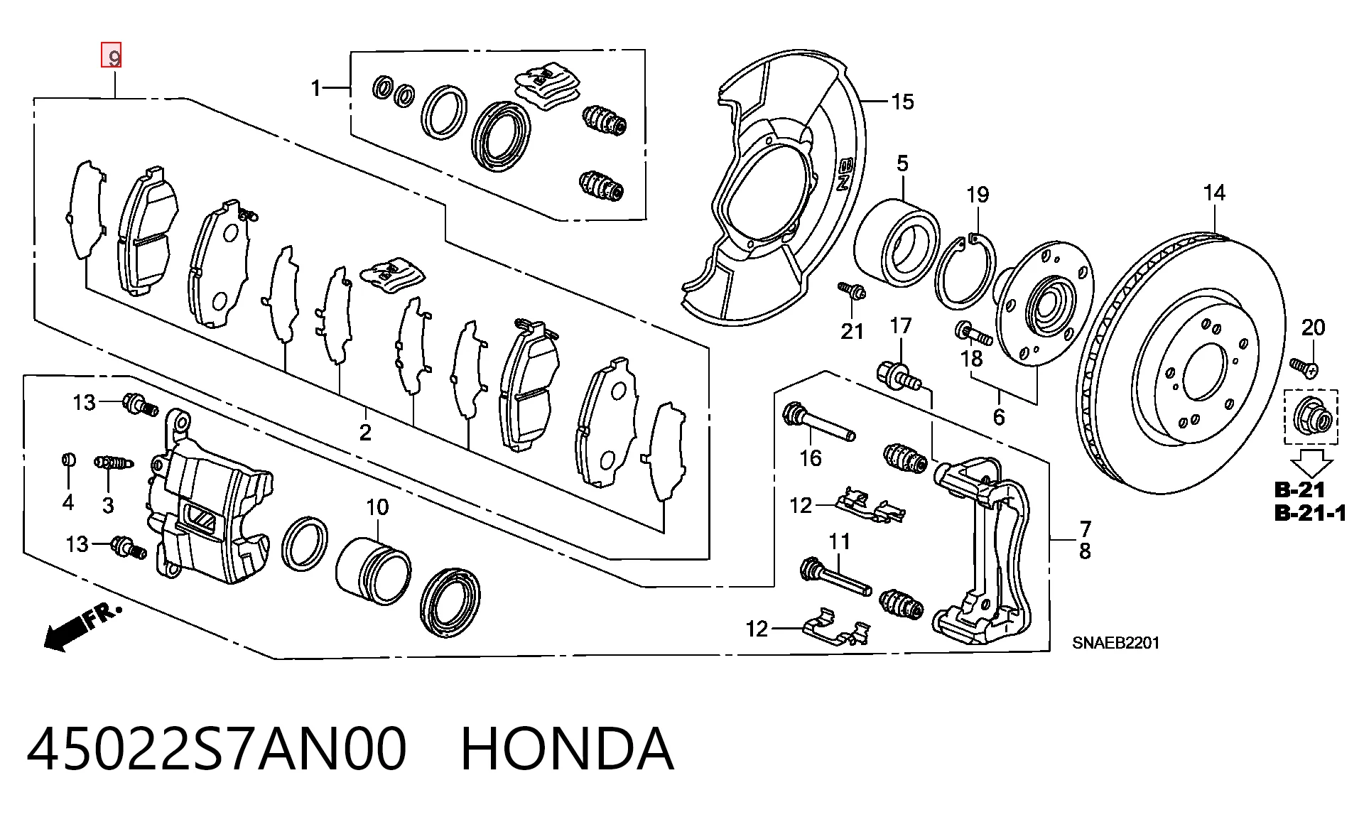 45022S7AN00 Honda