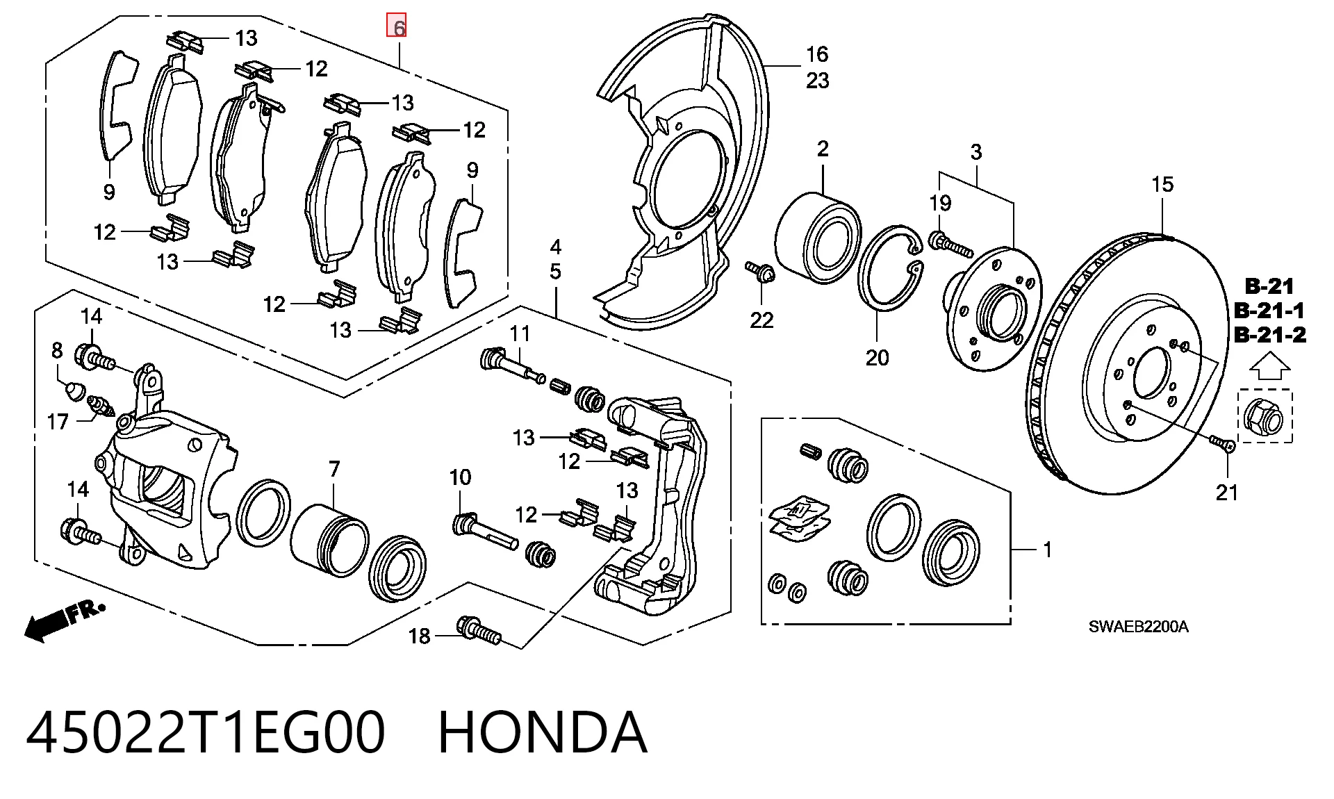 45022T1EG00 Honda