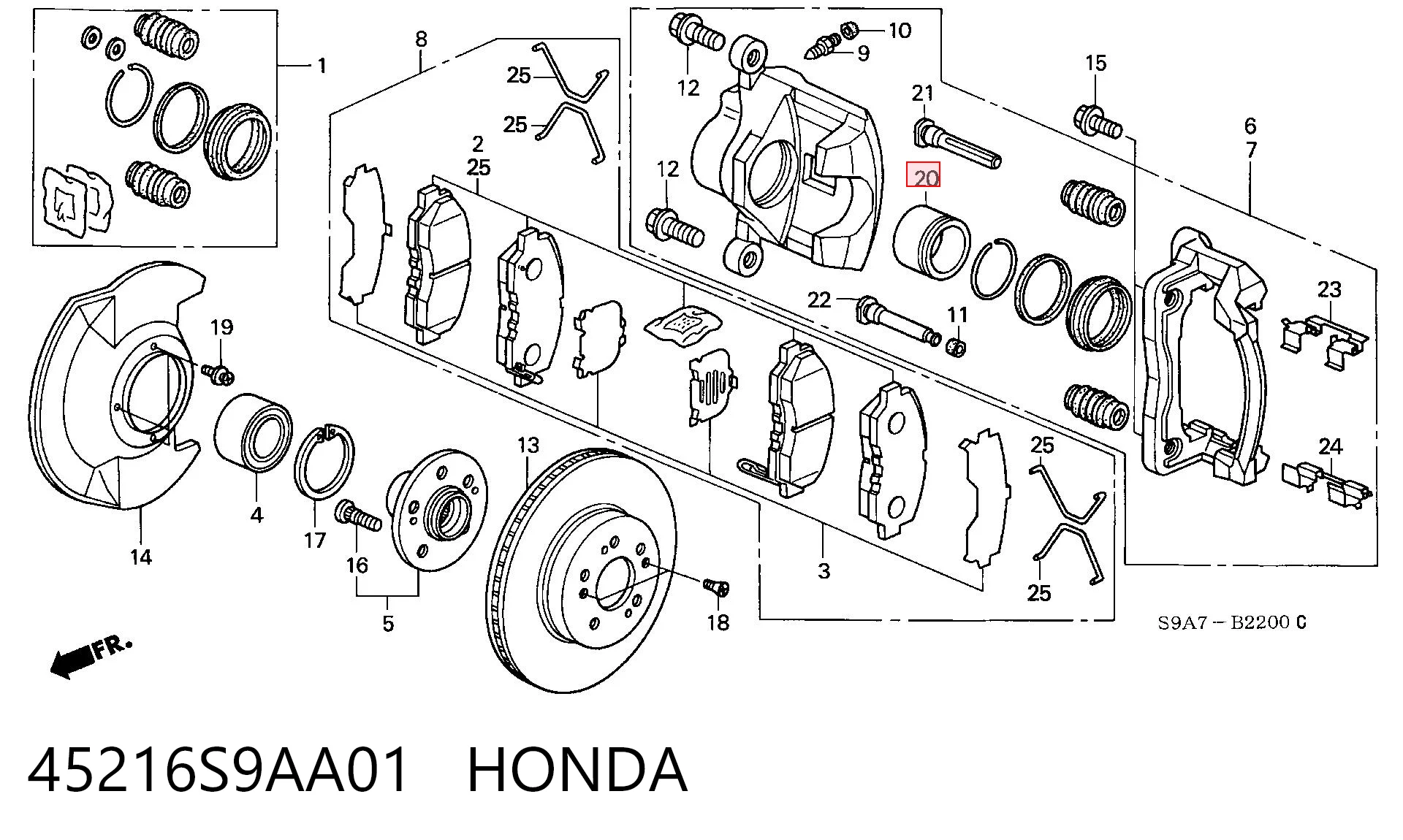 Поршень супорта гальмівного, переднього Fiat/Alfa/Lancia K05191212AA ціна, від 17.00 USD