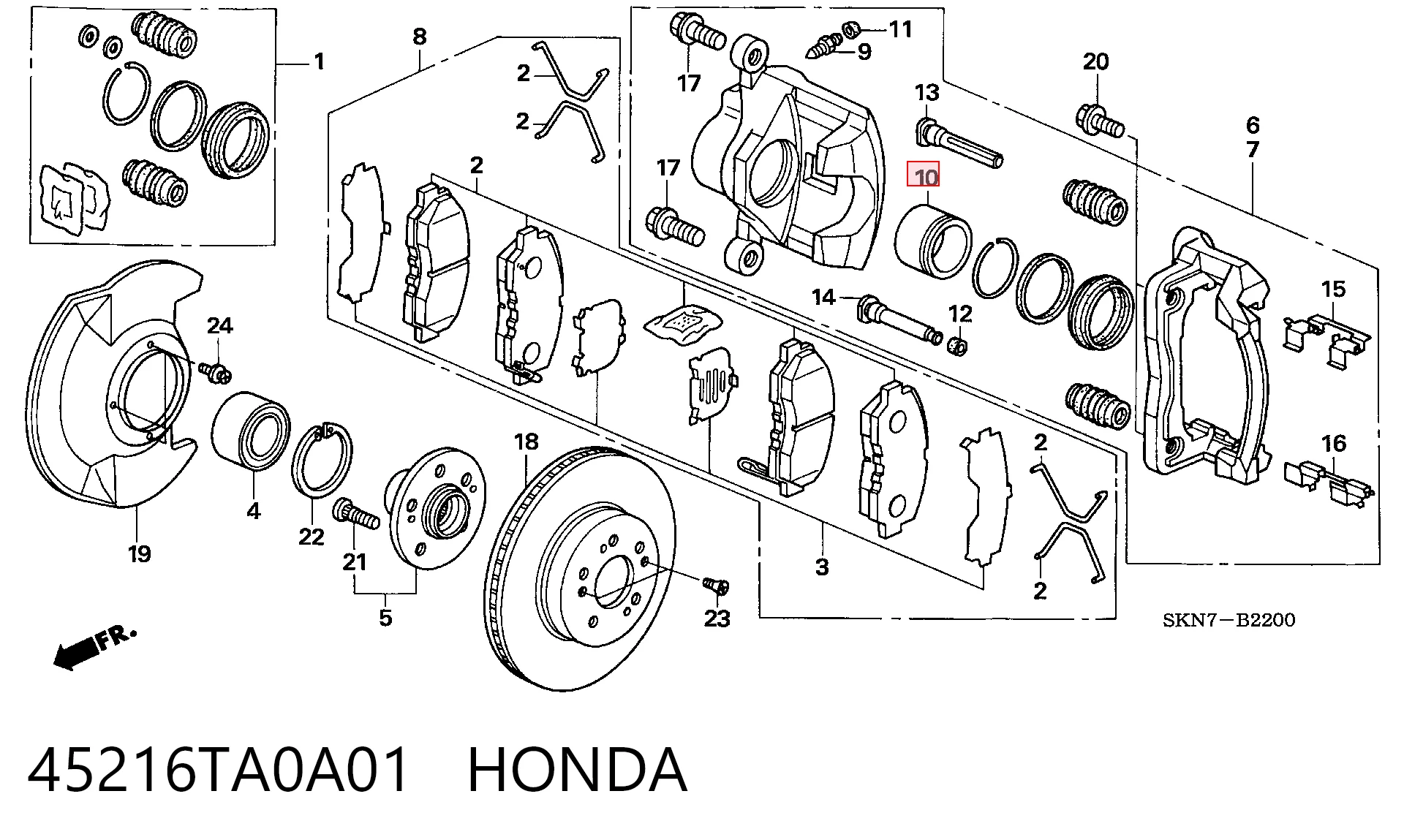 Купити K05191212AA Fiat/Alfa/Lancia Поршень супорту гальмівного, переднього