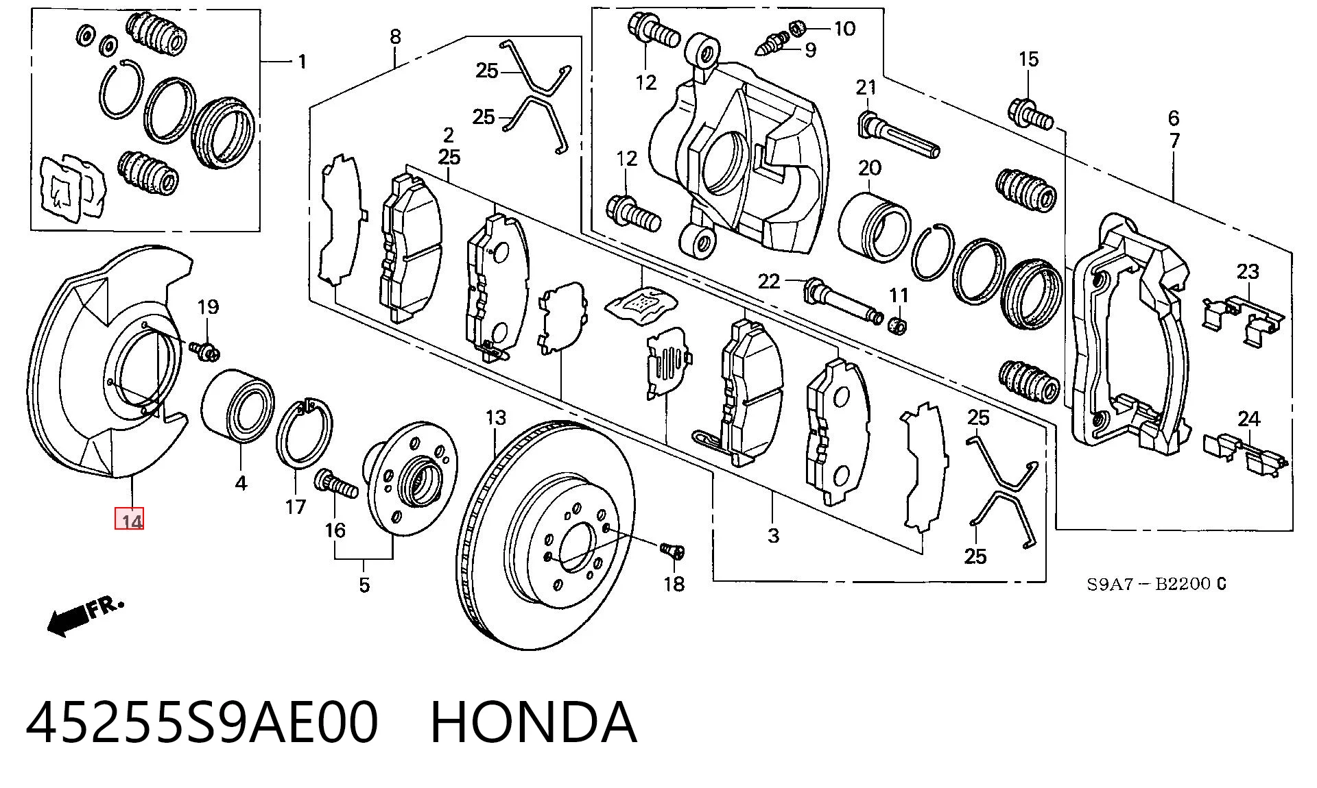 45255S9AE00 Honda 