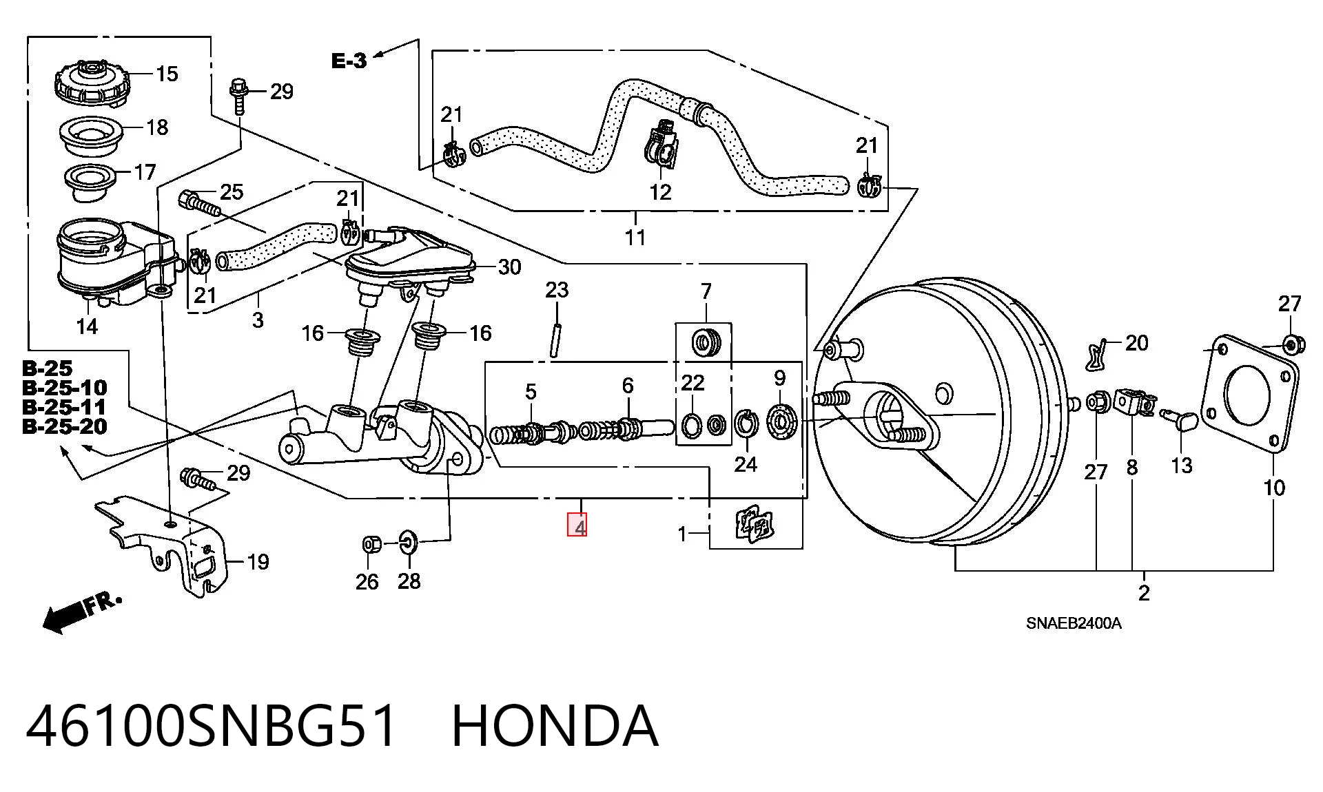 Циліндр головний гальма (Гідротормоз) Honda Civic VIII седан (FD, FA) (2005 - 2013) ціна, від 43.50 USD