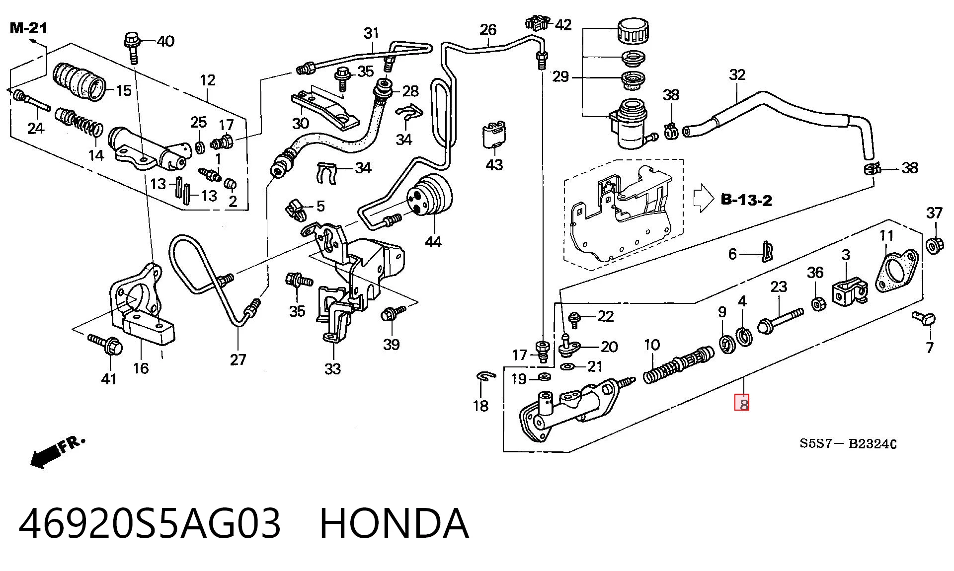 46920S5AG03 Honda Циліндр зчеплення, головний
