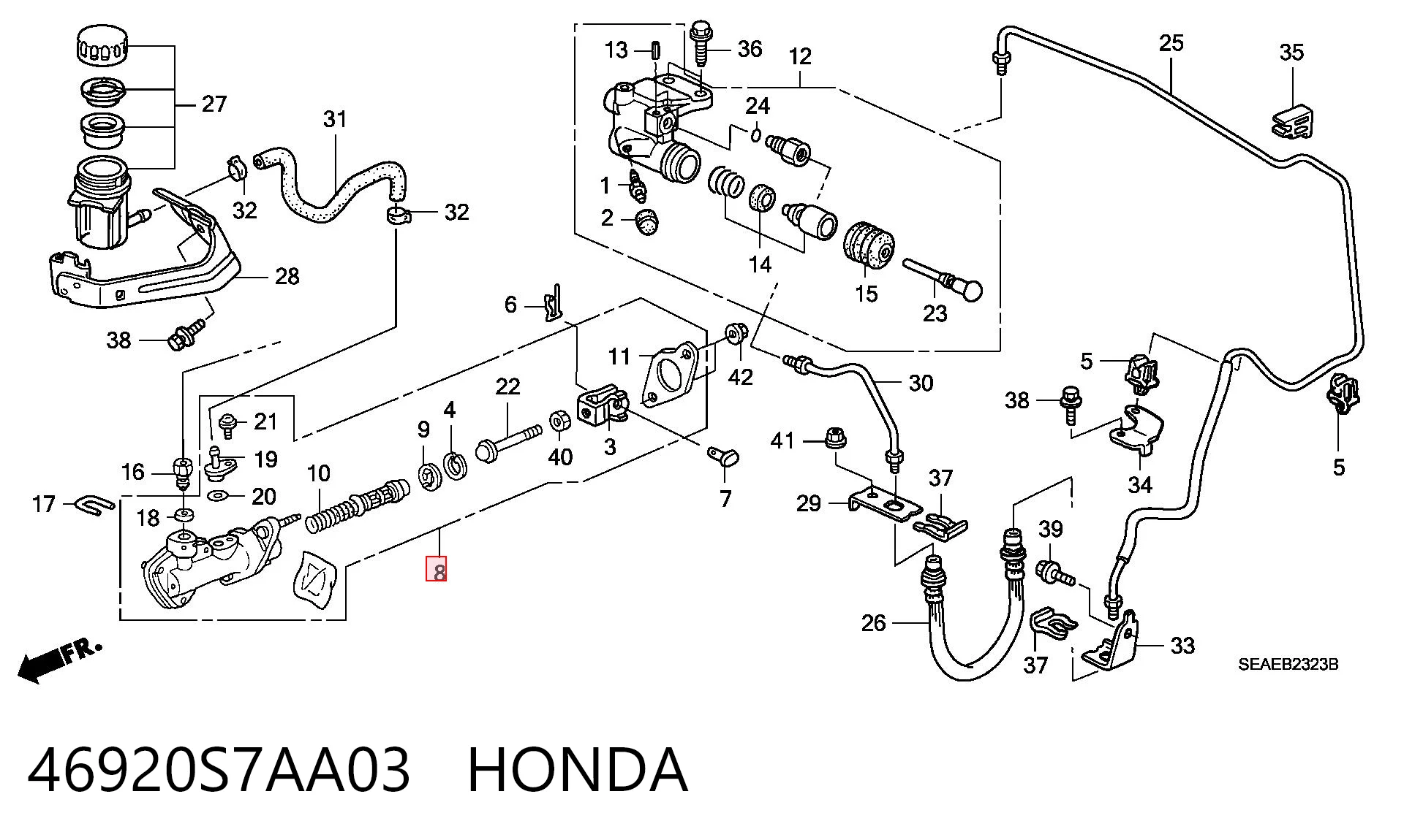 46920S7AA03 Honda Циліндр зчеплення, головний