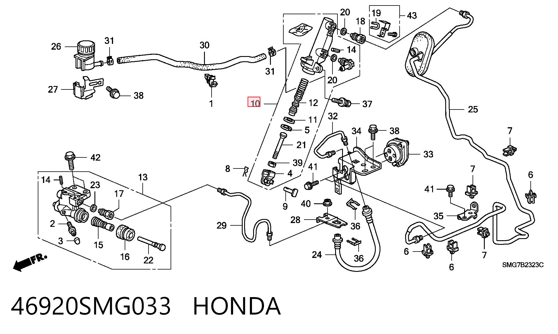 46920SMG033 Honda Циліндр зчеплення, головний