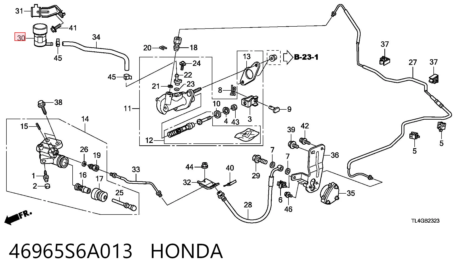 46965S6A013 Honda Бачок ГЦЗ
