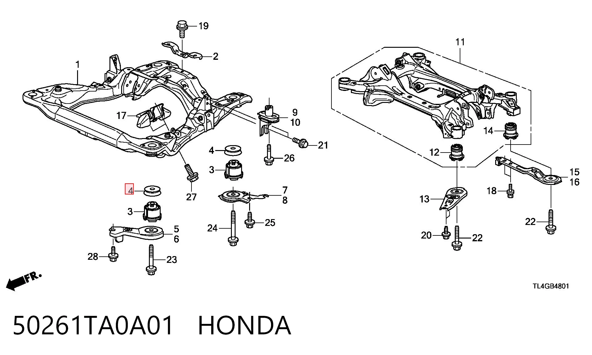 50261TA0A01 Honda 