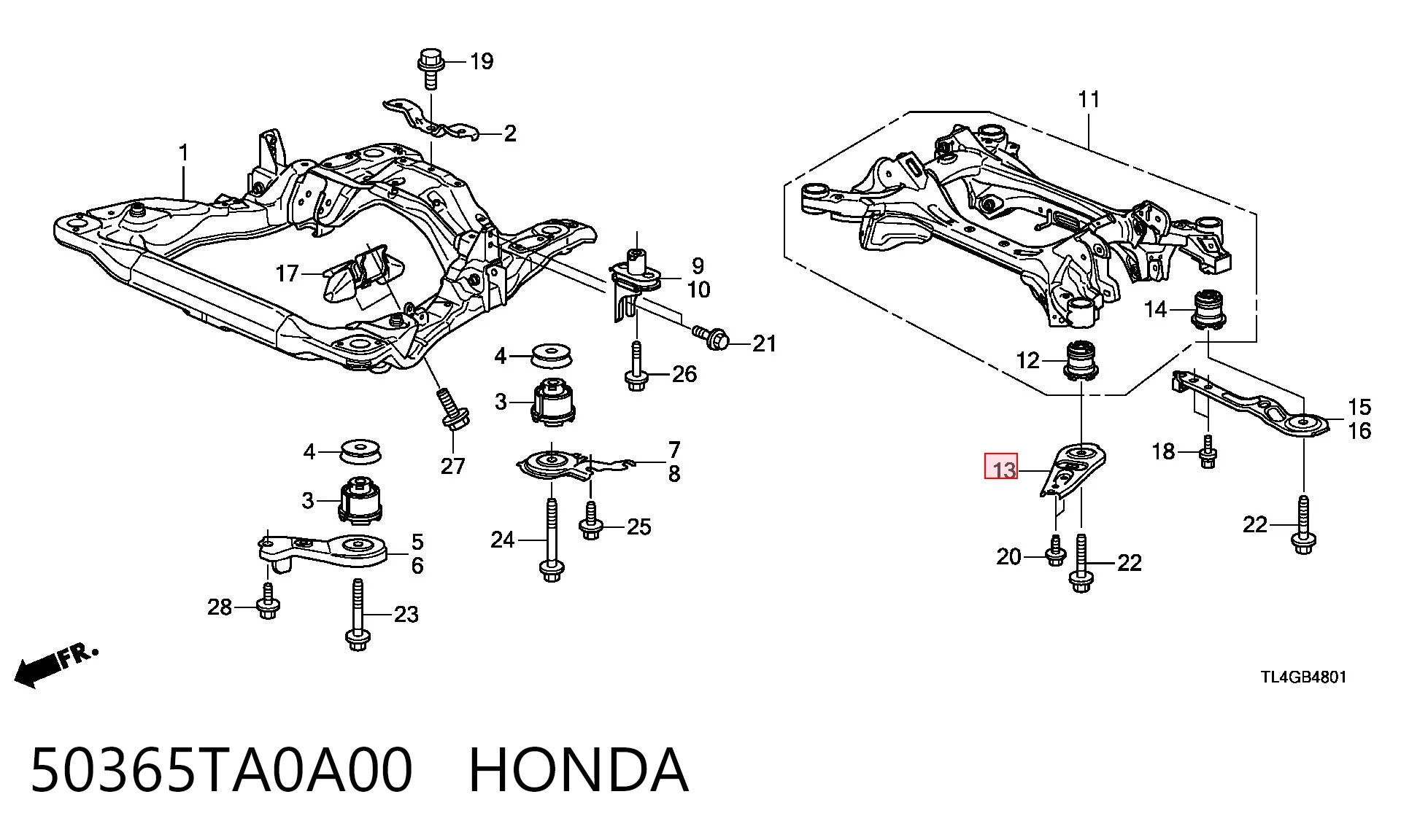 50365TA0A00 Honda 