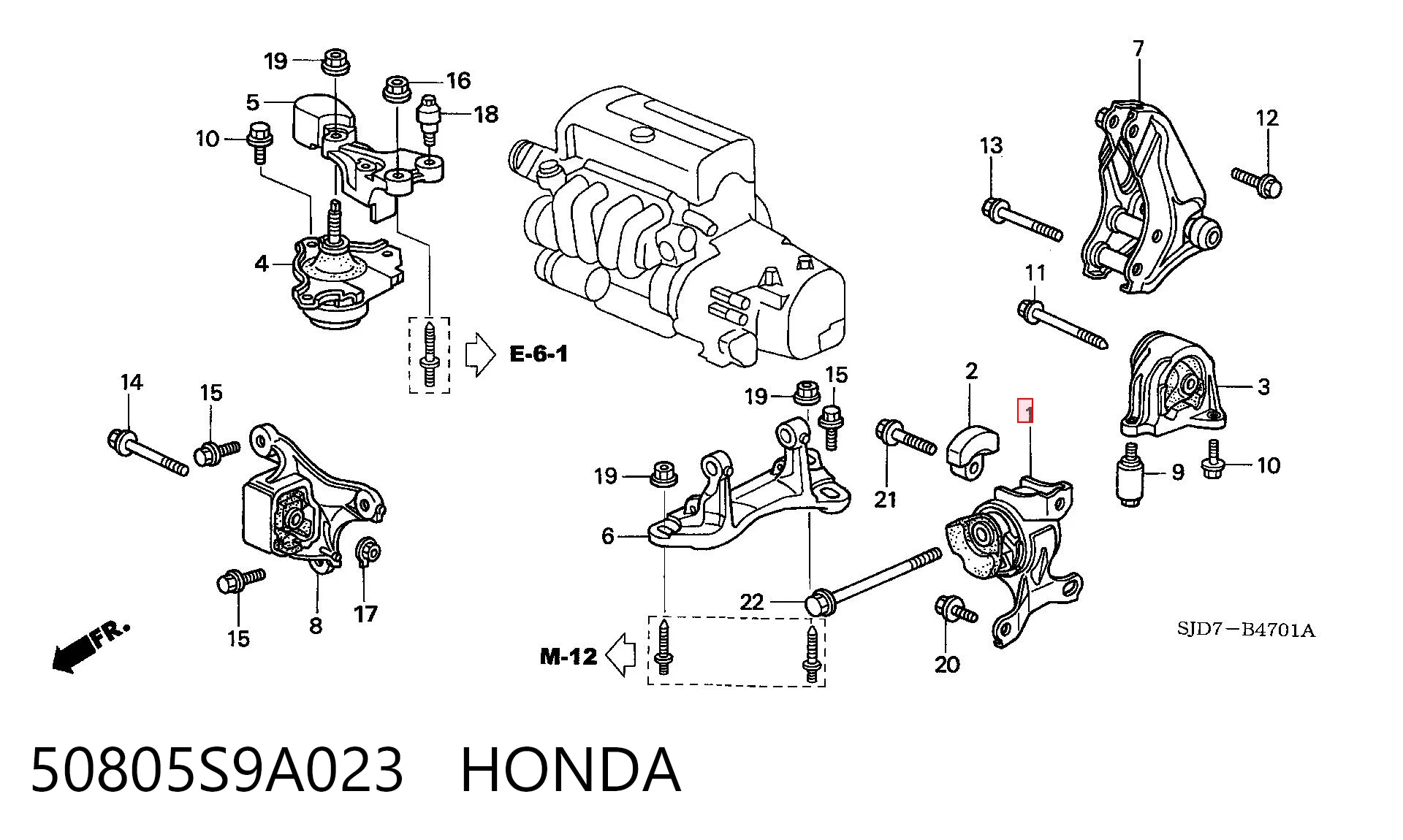 Купити Подушка (опора) двигуна, ліва Honda FR-V  BE