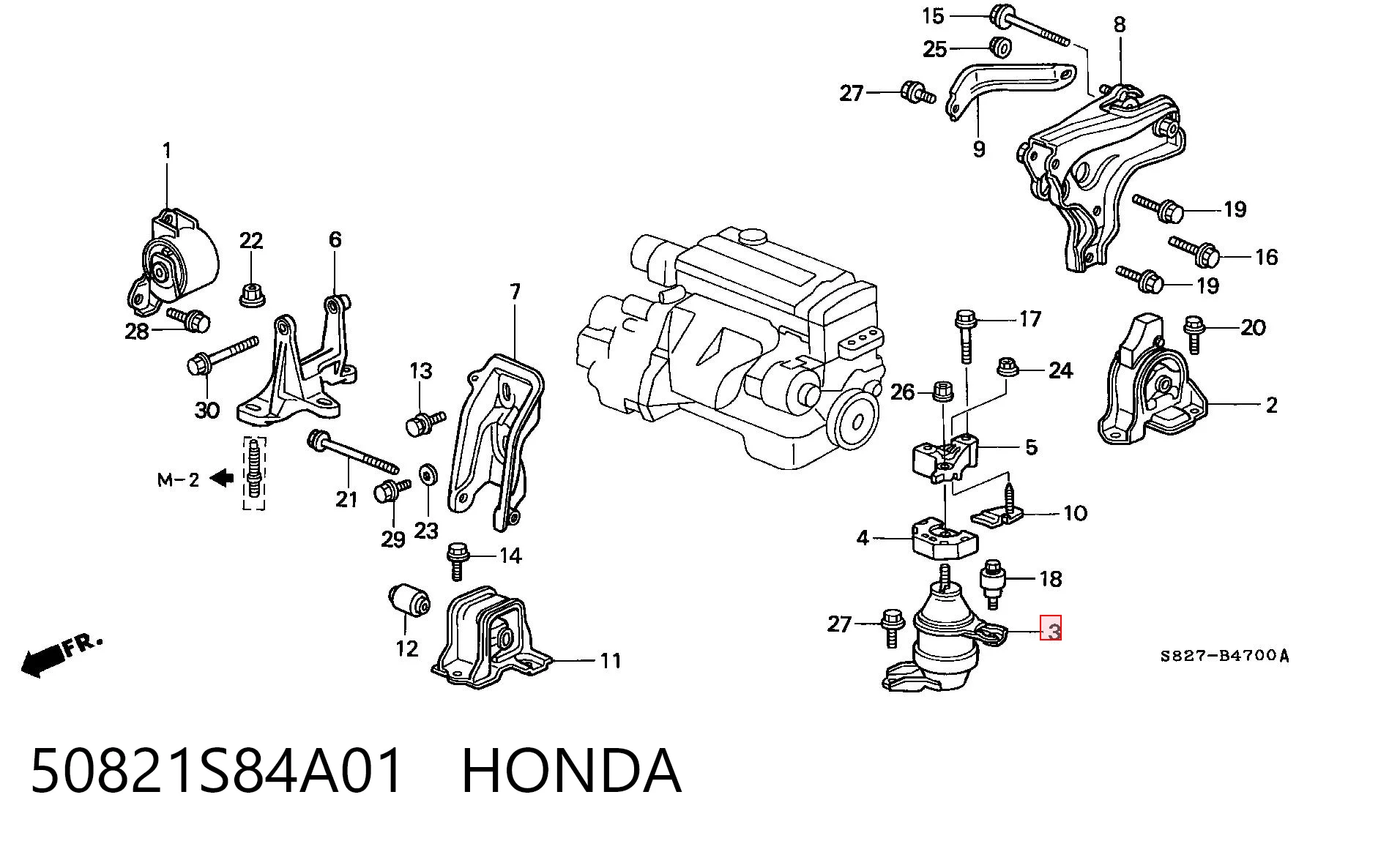 NMS5242 NIPPON MOTORS Ліва опора двигуна