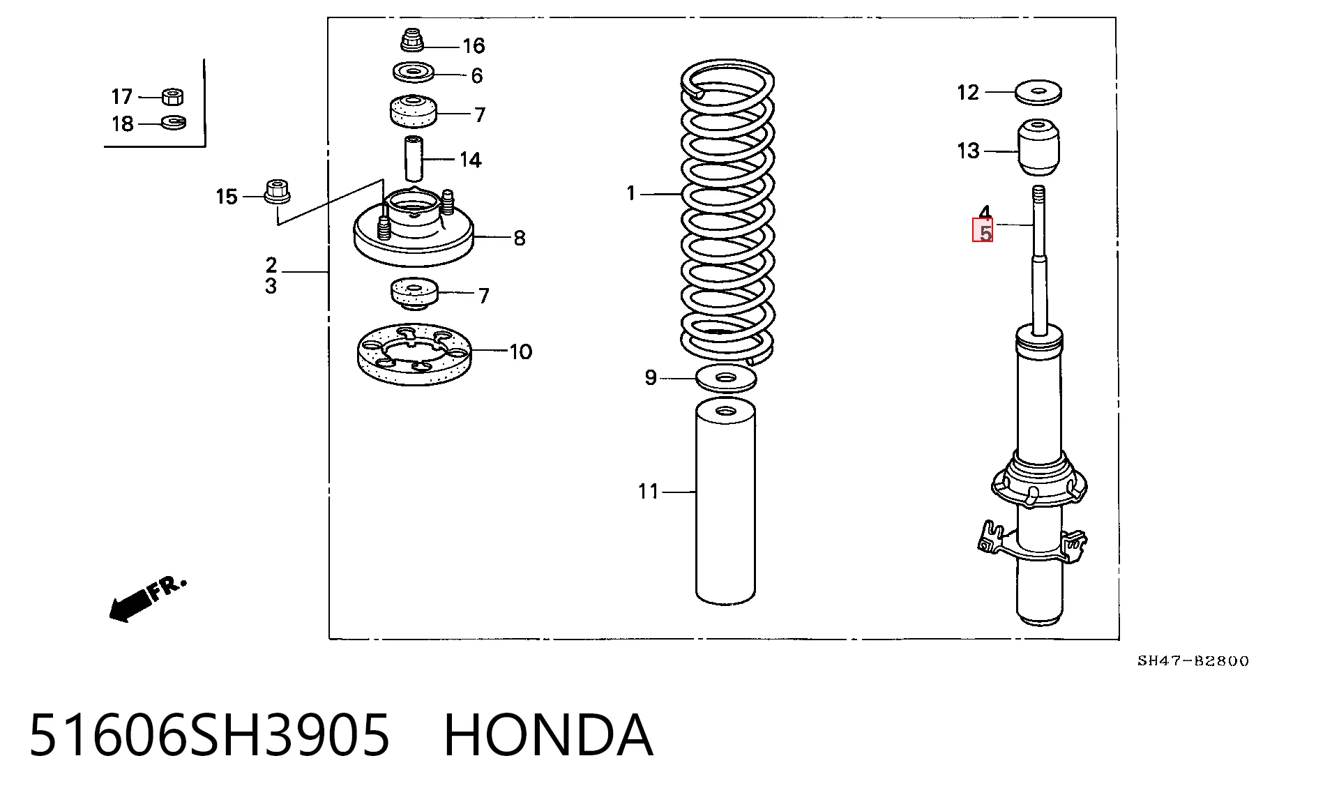 Купити Амортизатора передній лівий Honda Civic IV ED, EF