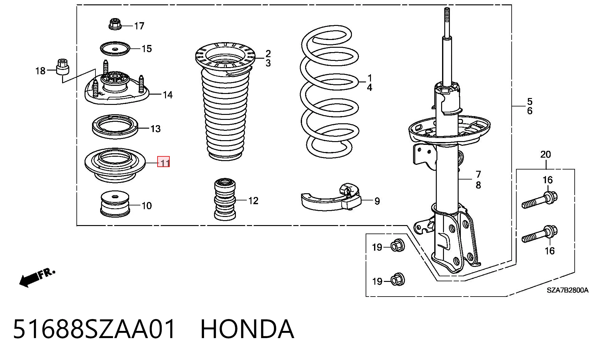 51688SZAA01 Honda 