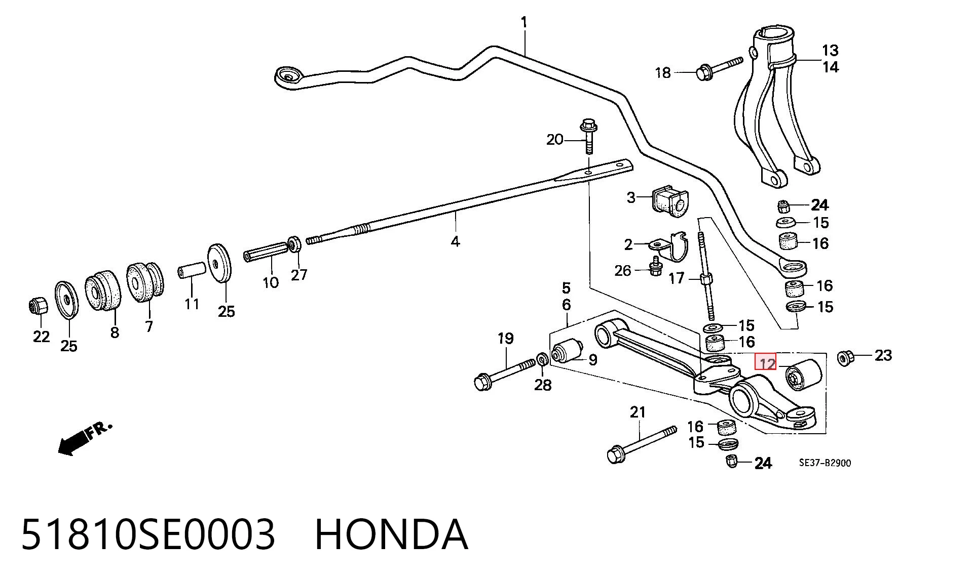 NMS5002 NIPPON MOTORS Сайлентблок переднього нижнього важеля