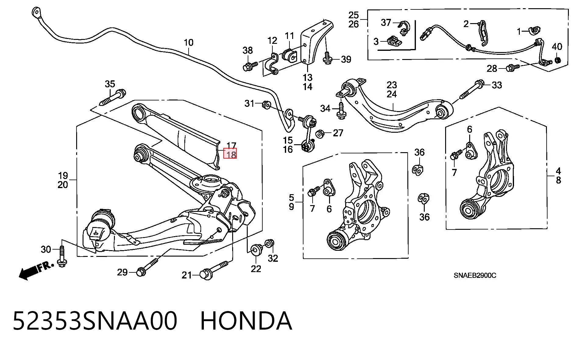 52353SNAA00 Honda 