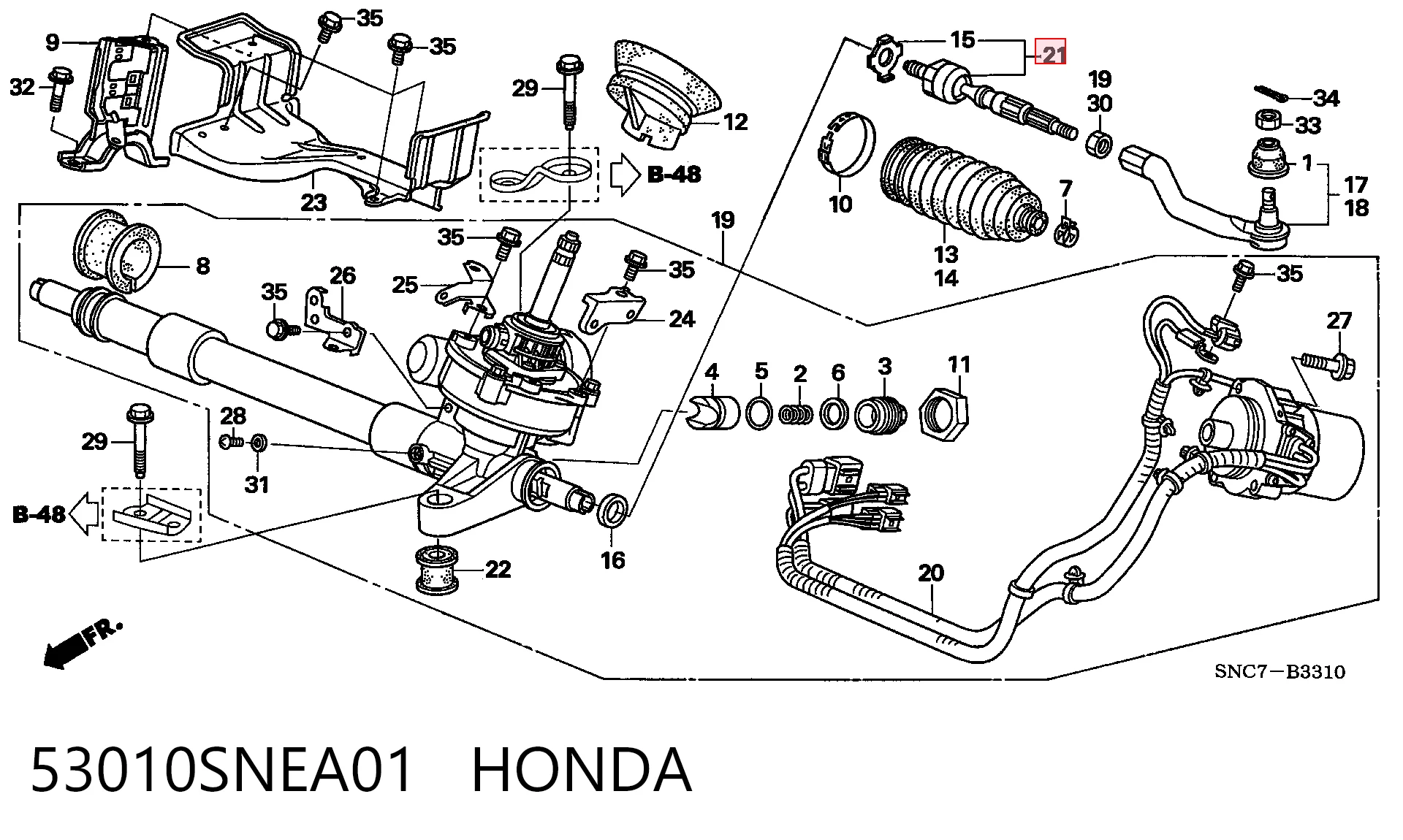 53010SNEA01 Honda Тяги кермові