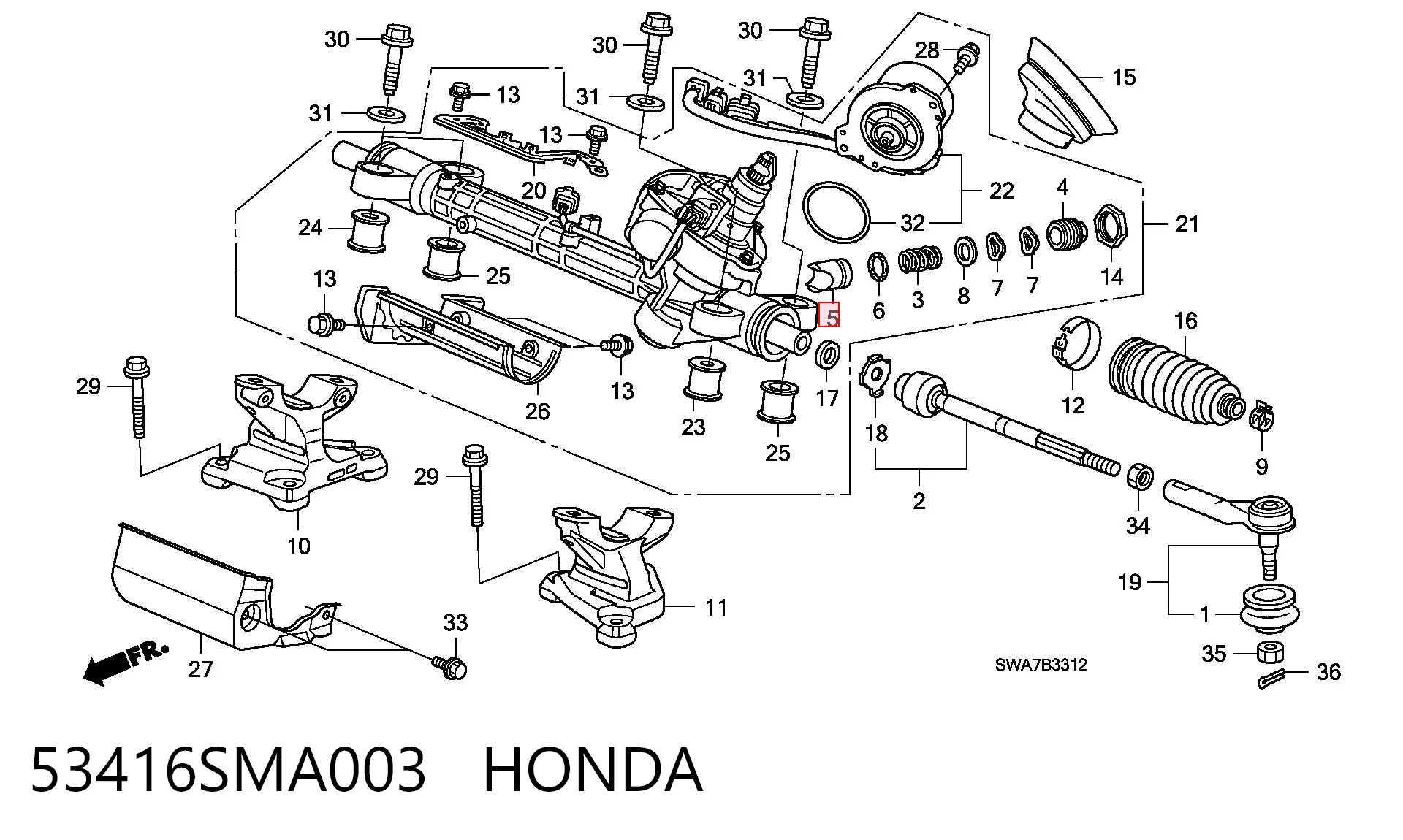 53416SMA003 Honda 