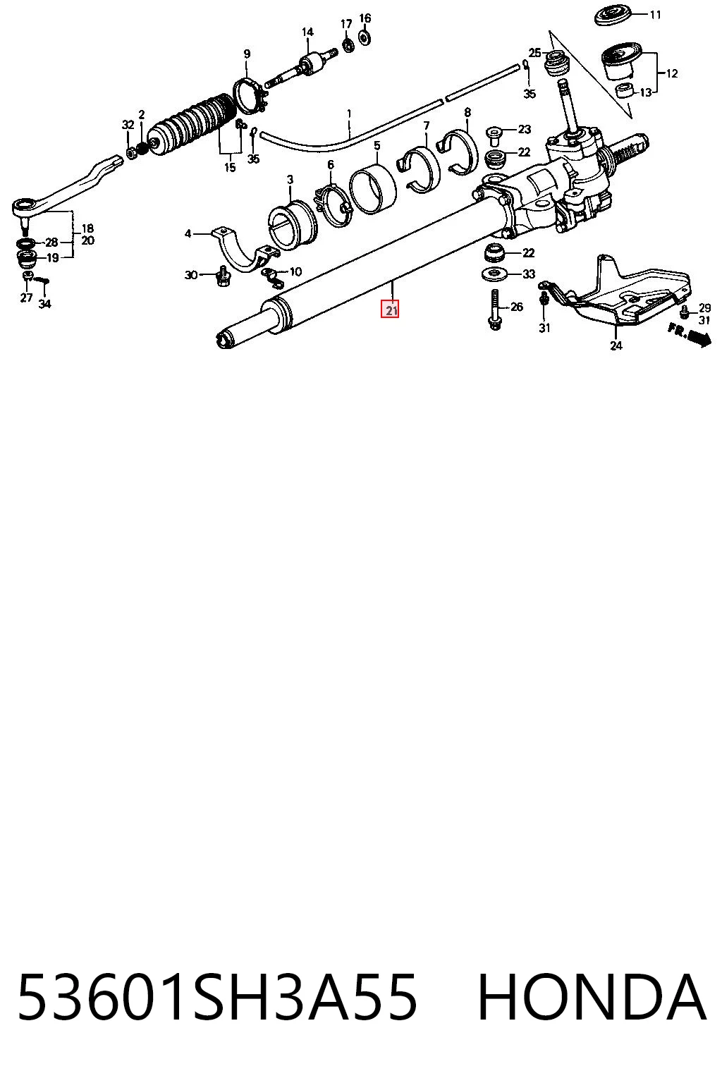 Рульова рейка QEB000260 Rover