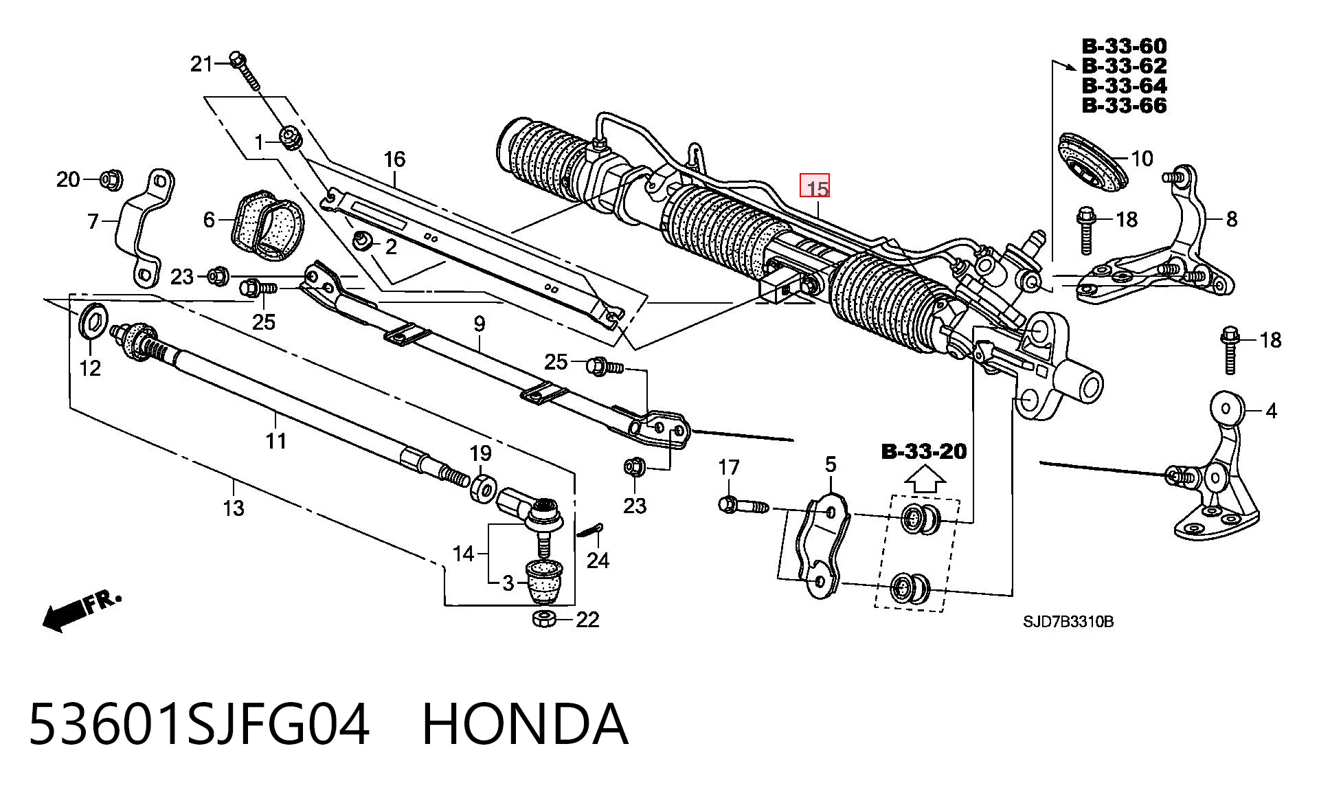  Рульова рейка Honda FR-V 