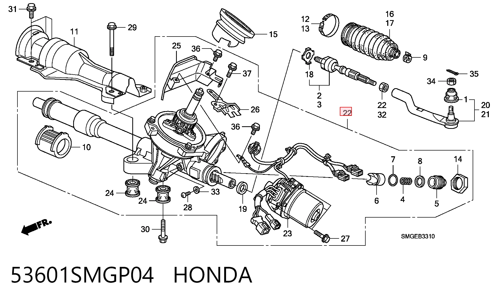 Управління рульове в зборі Honda Civic VIII хетчбек (FK, FN) (2005 - 2012) ціна, від 256.67 USD