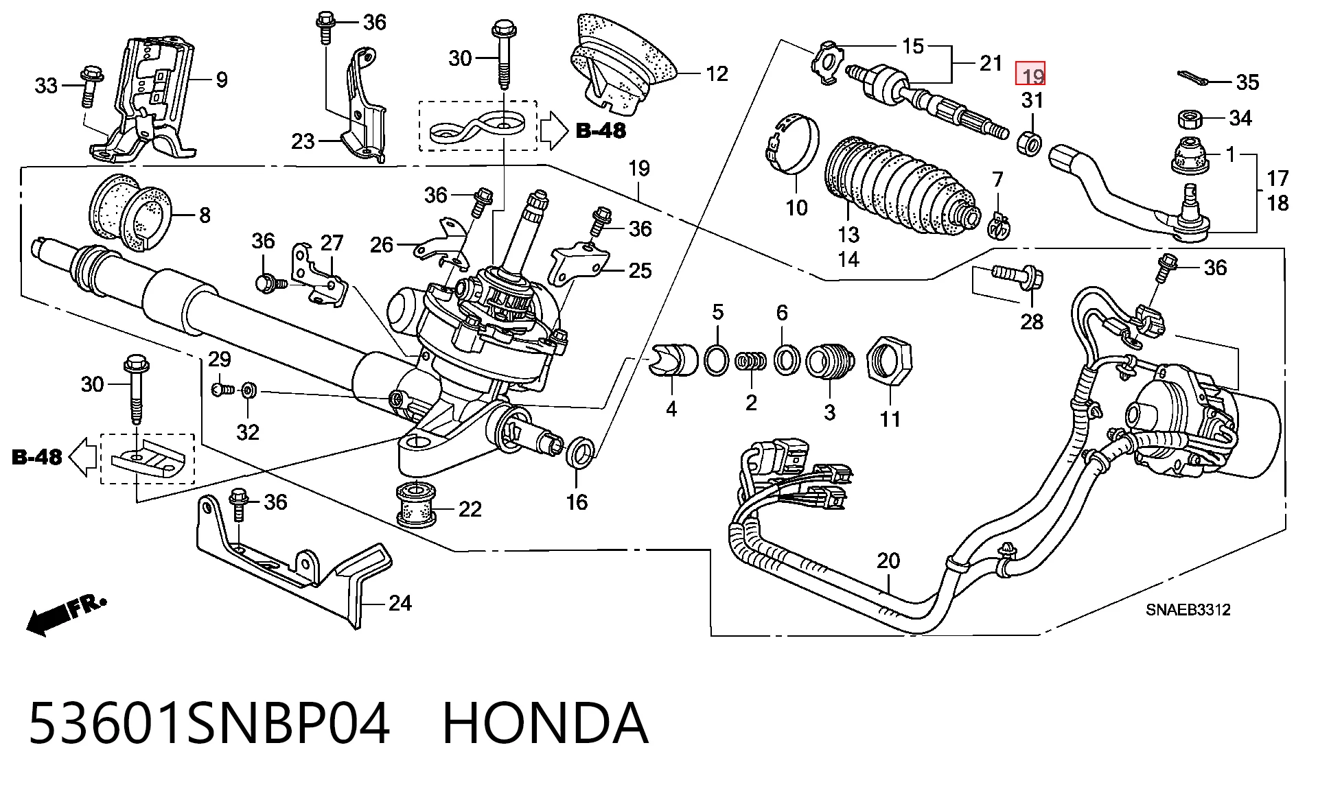 Купити Рульова рейка Honda Civic VIII FD, FA
