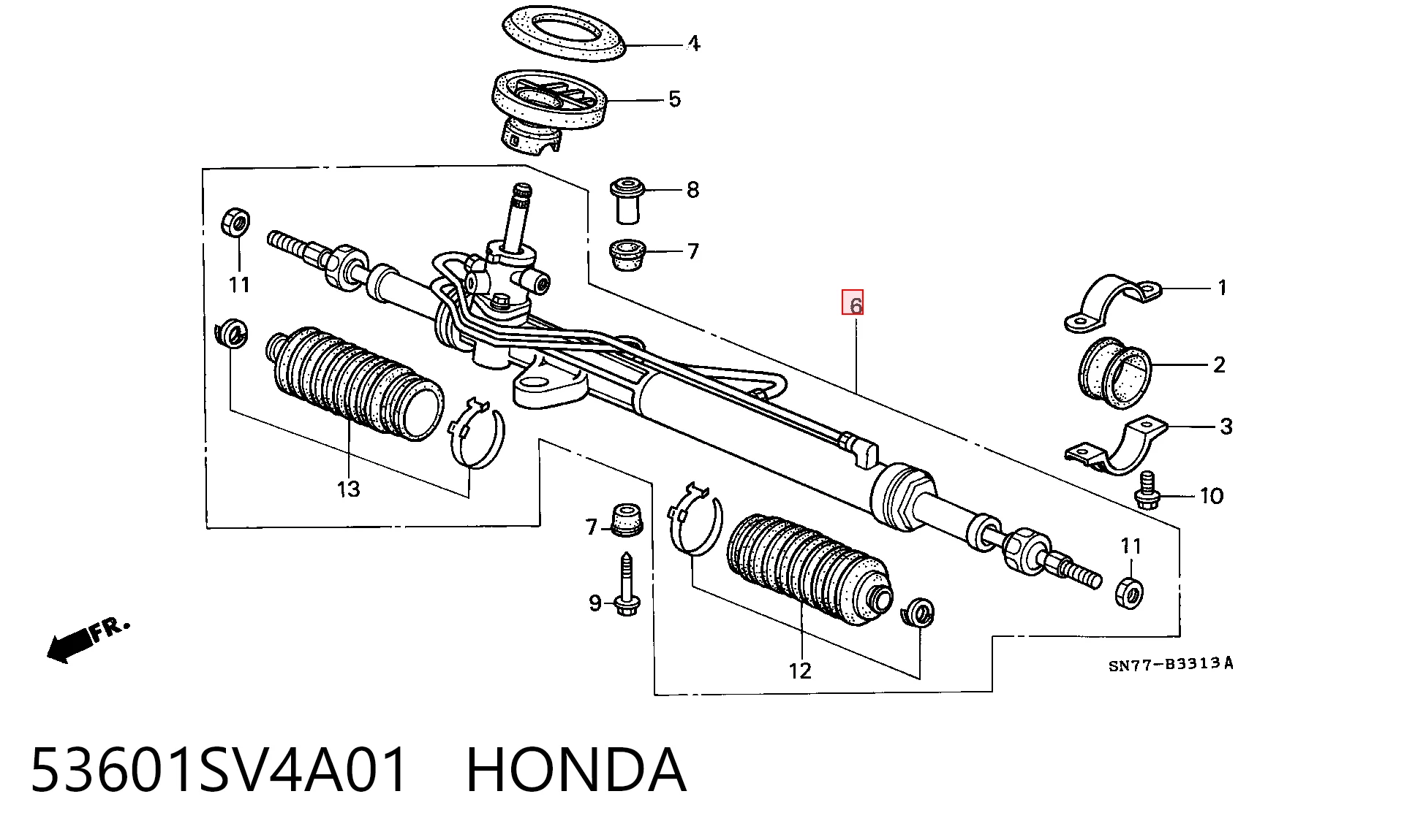 GSR1184 TRW Рейковий рульовий механізм