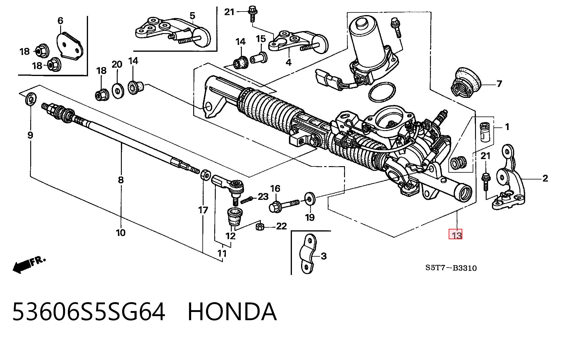 Управління рульове в зборі Honda Civic VII седан (ES, ET) (2000 - 2006) ціна, від 210.69 USD
