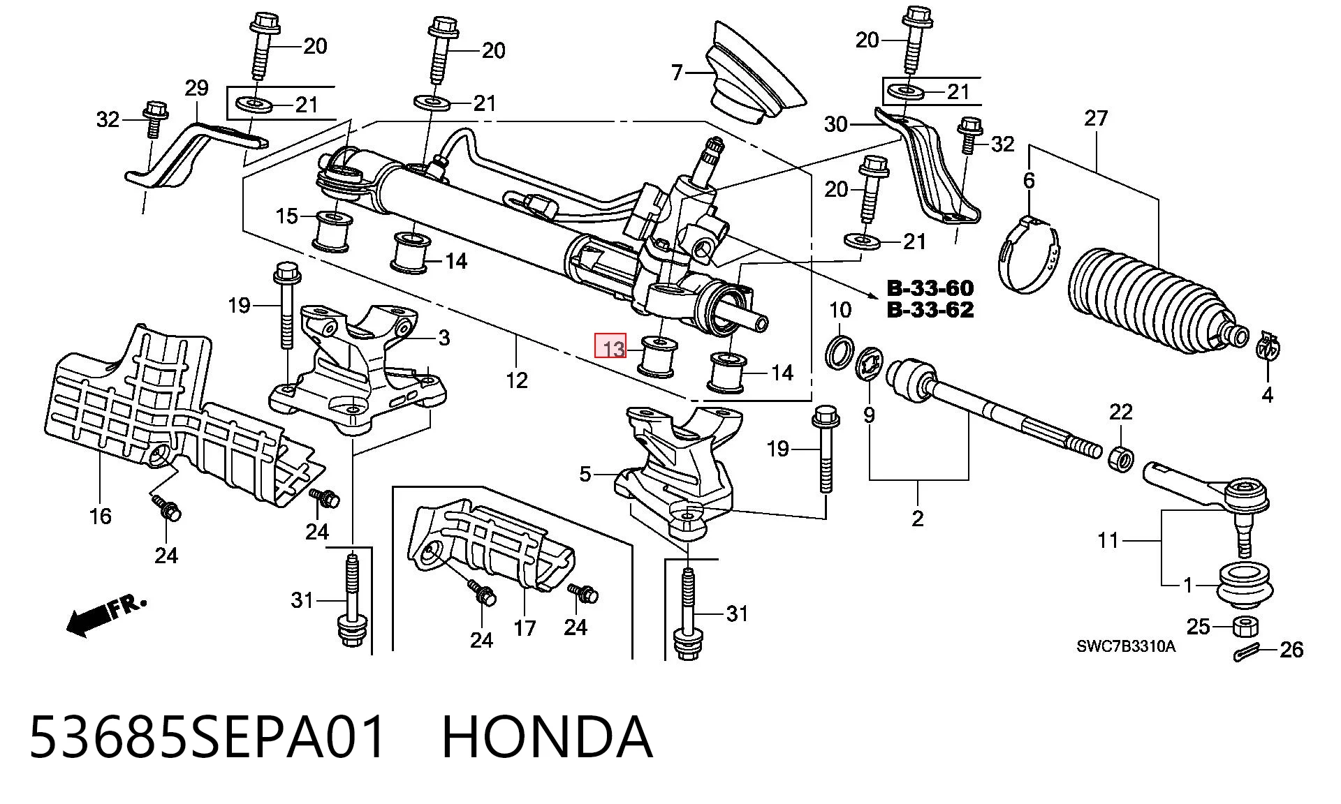 53685SEPA01 Honda 