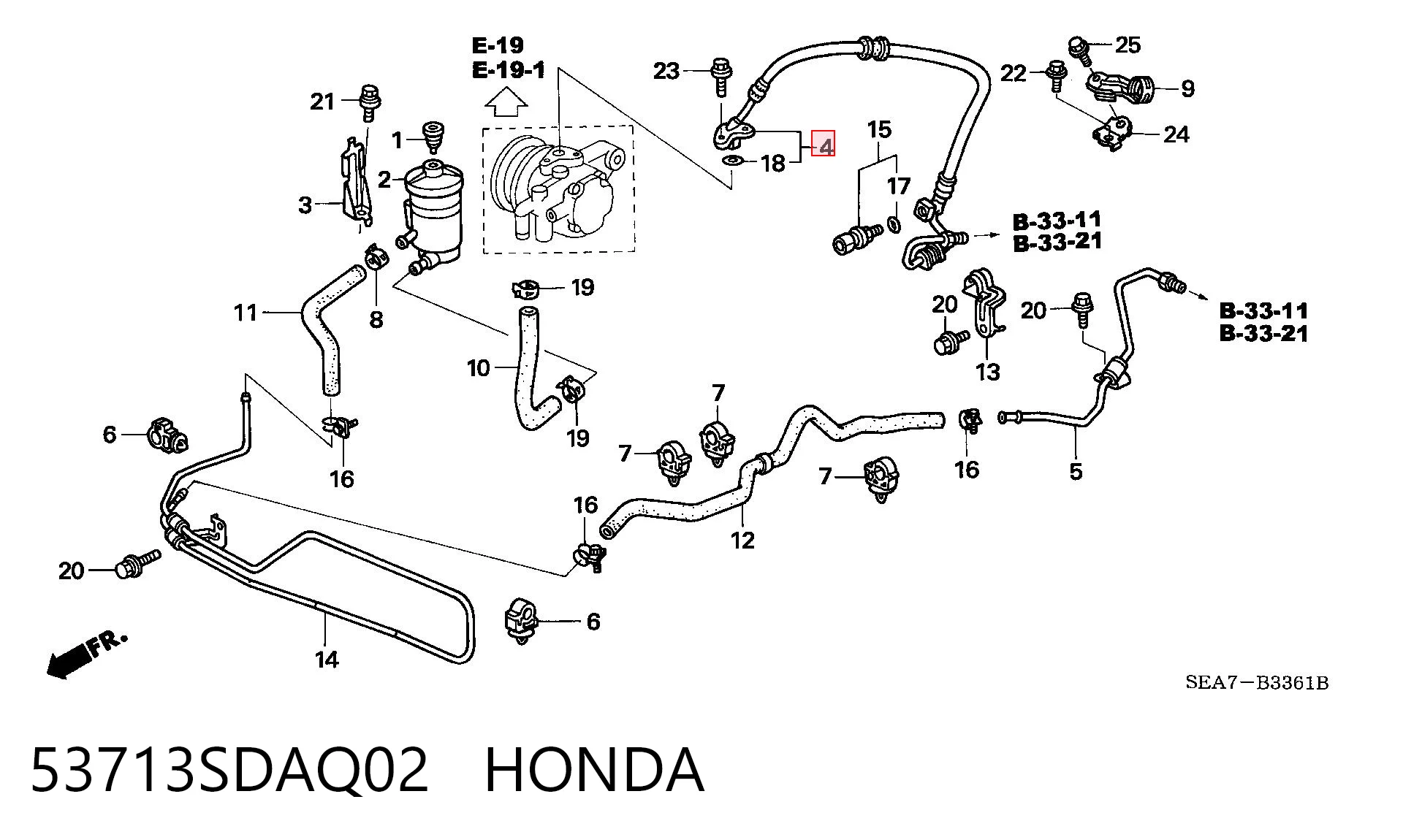 53713SDAQ02 Honda Трубка високого тиску ГПК