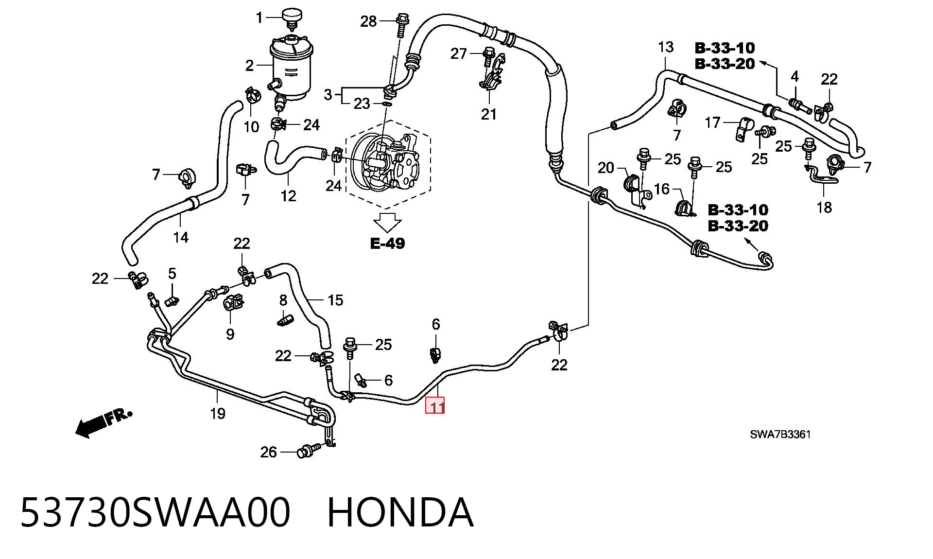 53730SWAA00 Honda 