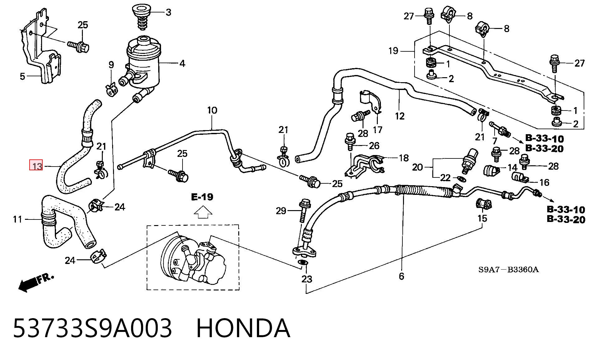 53733S9A003 Honda 