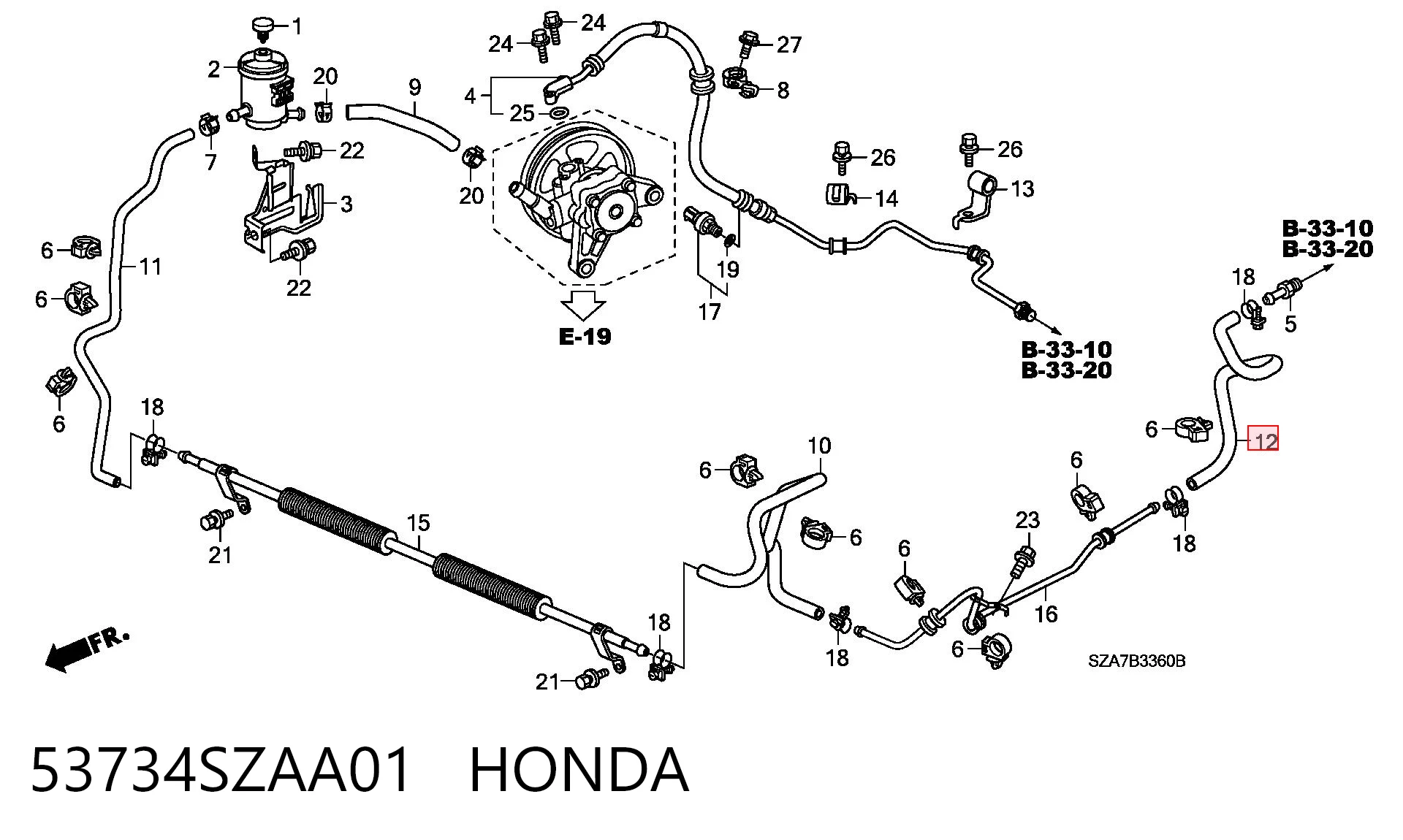 53734SZAA01 Honda 