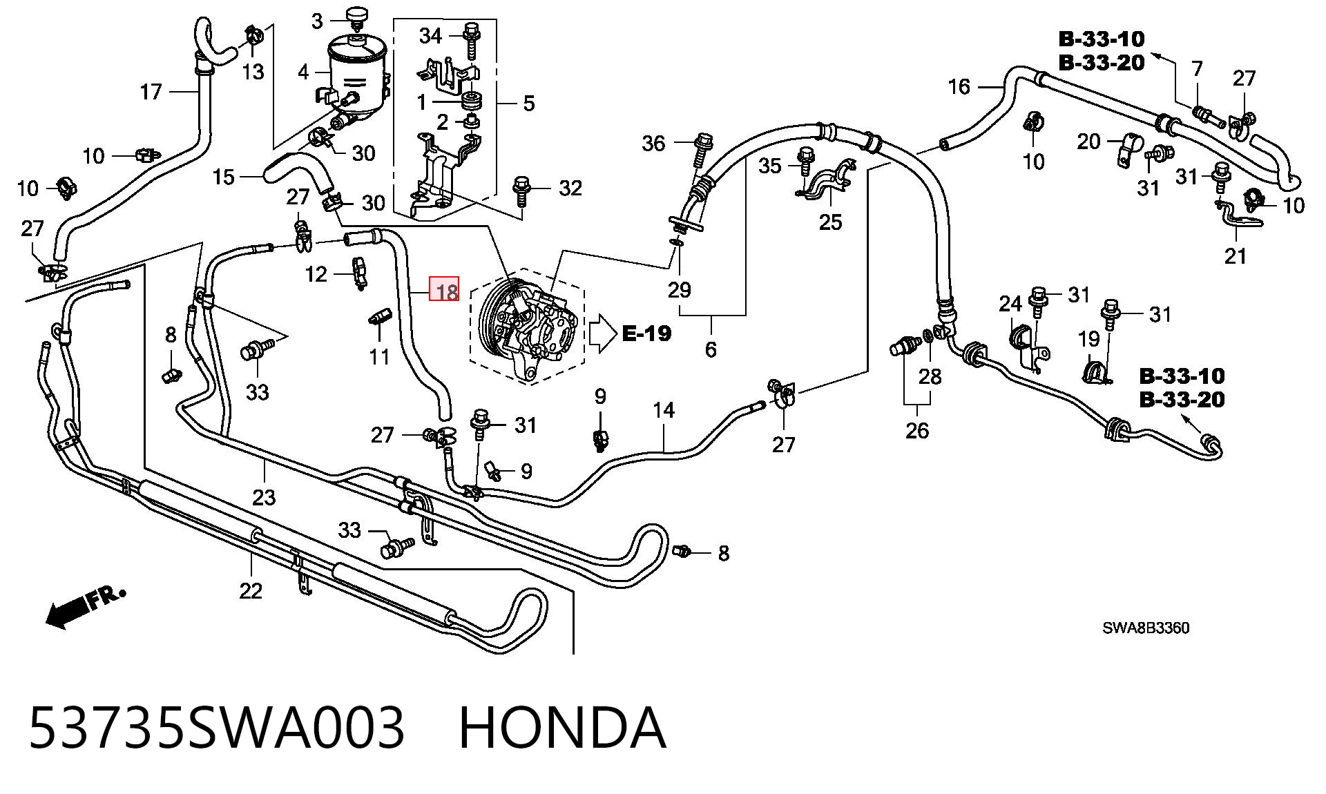 53735SWA003 Honda 